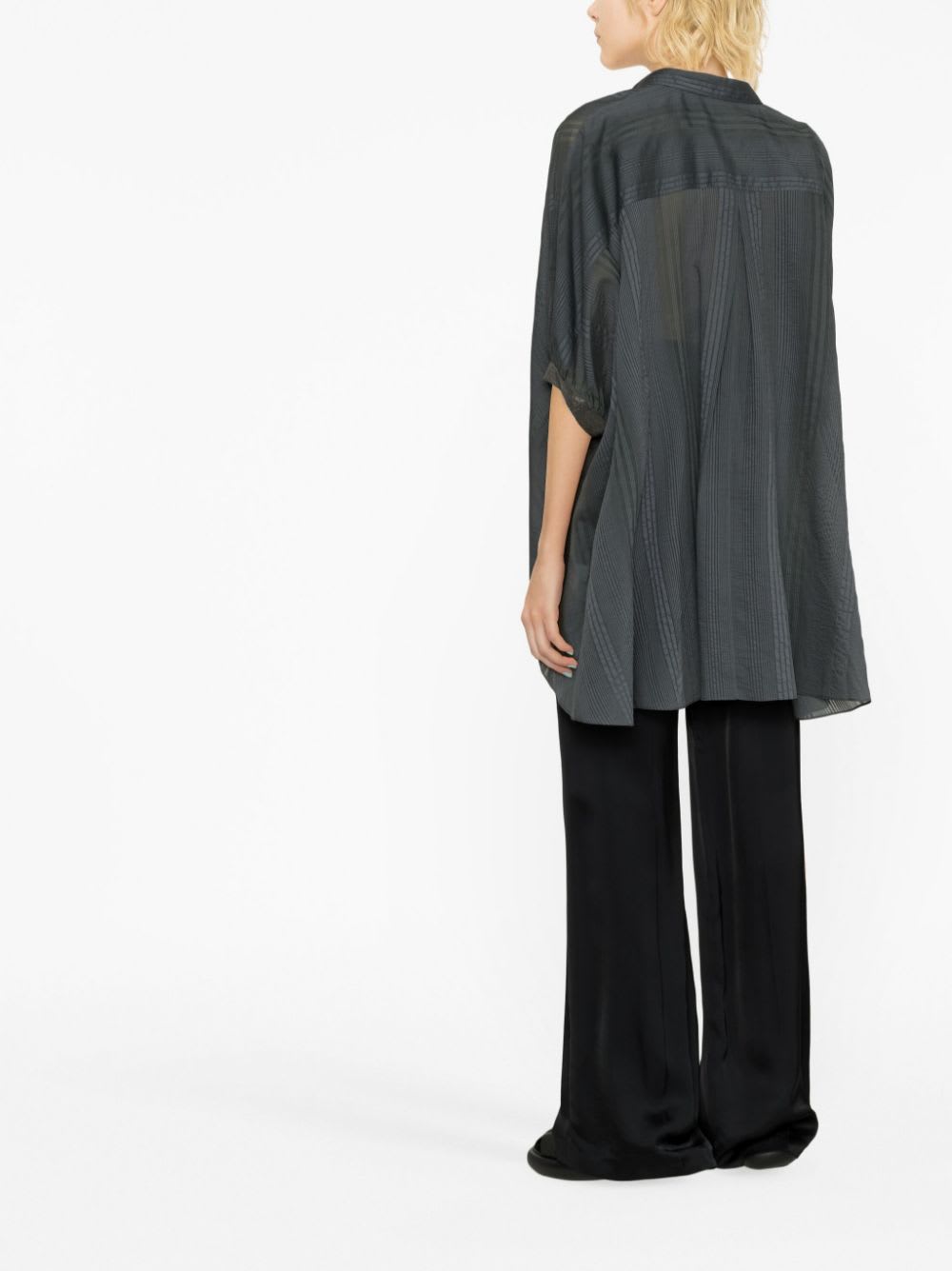 Brunello Cucinelli Silk And Cotton Blend Shirt In Black