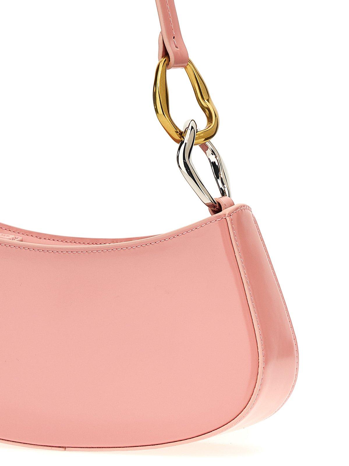 Shop Staud Ollie Zipped Shoulder Bag In Pink