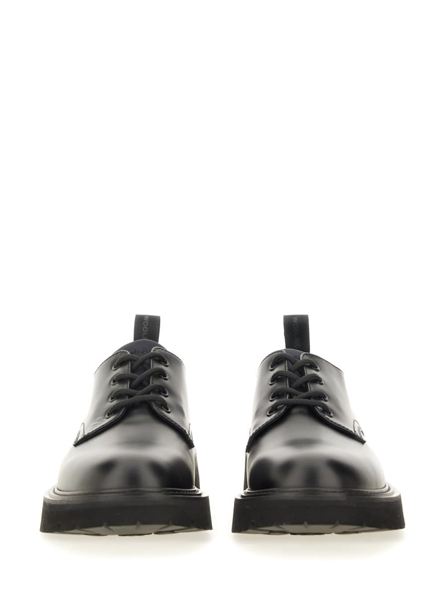 Woolrich New City Round Toe Derby Shoes In Black
