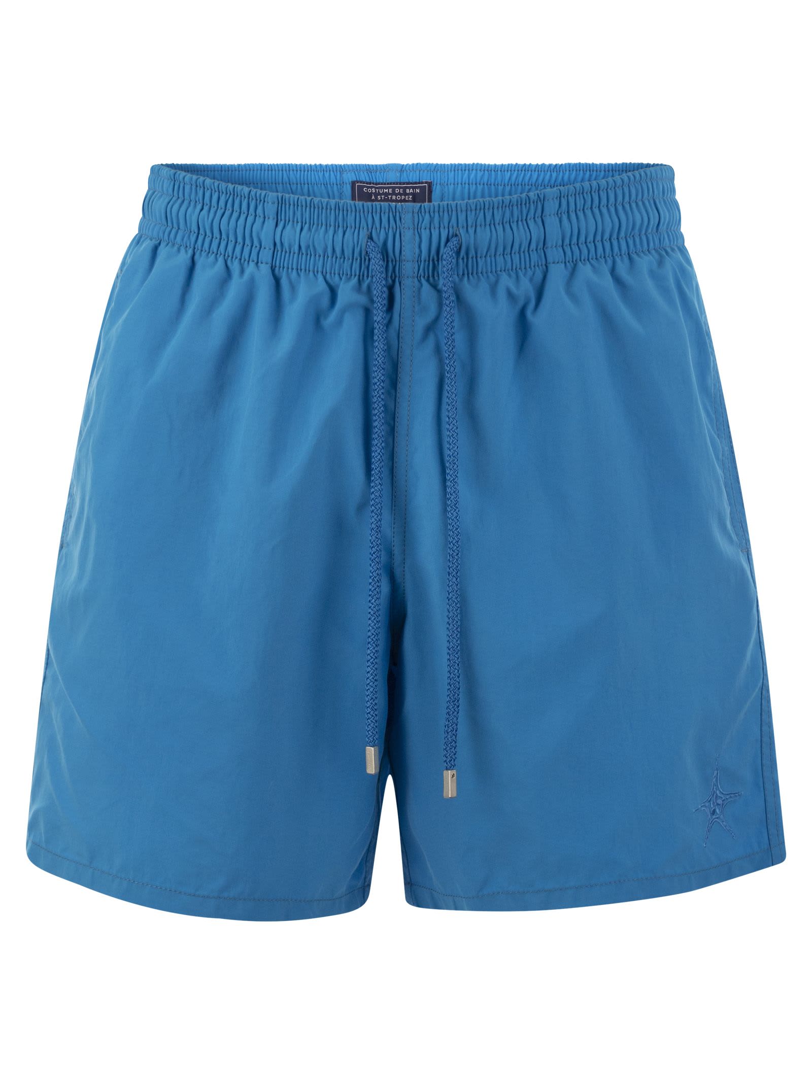 Shop Vilebrequin Water-reactive Sea Shorts With Stars In Light Blue