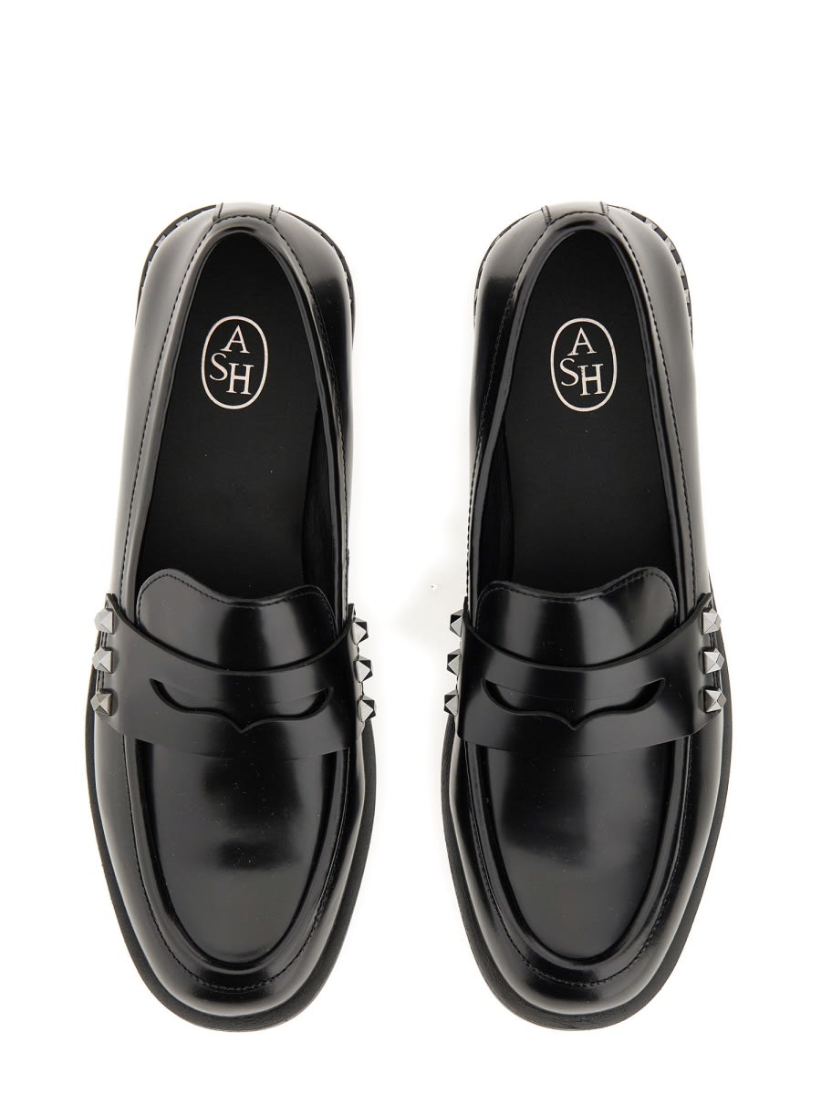 Ash Whisper Moccasin Studded Detail In Black