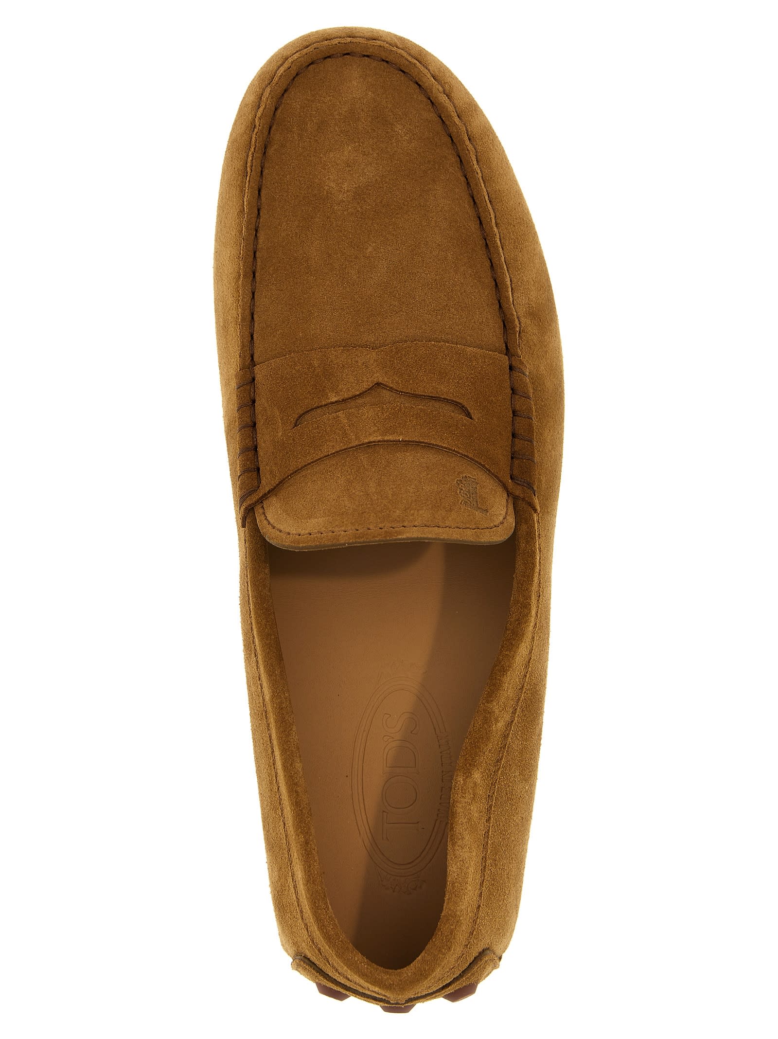 Shop Tod's Gommino Bubble Loafers In Bronzo