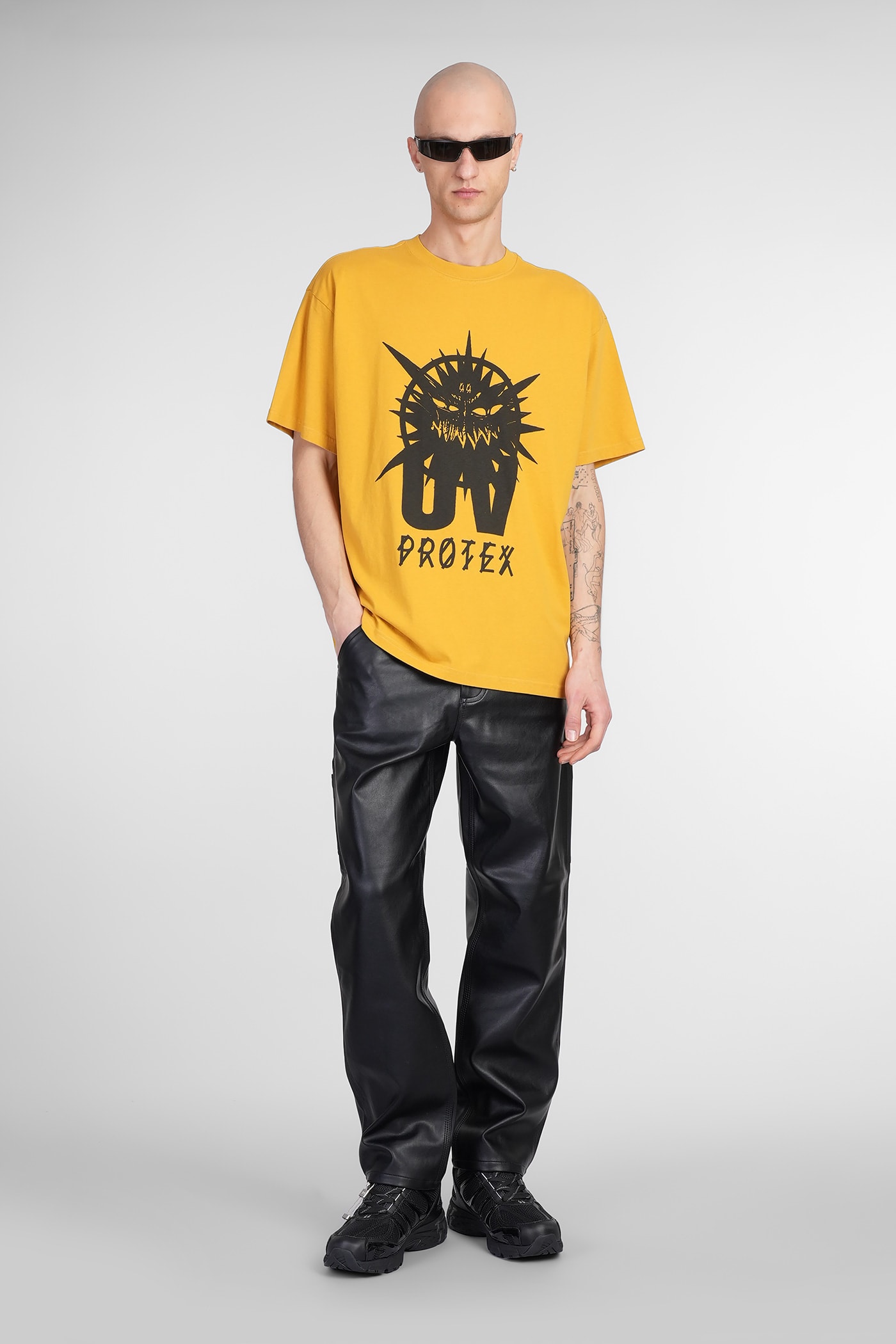44 Label Group Printed T-shirt In Yellow