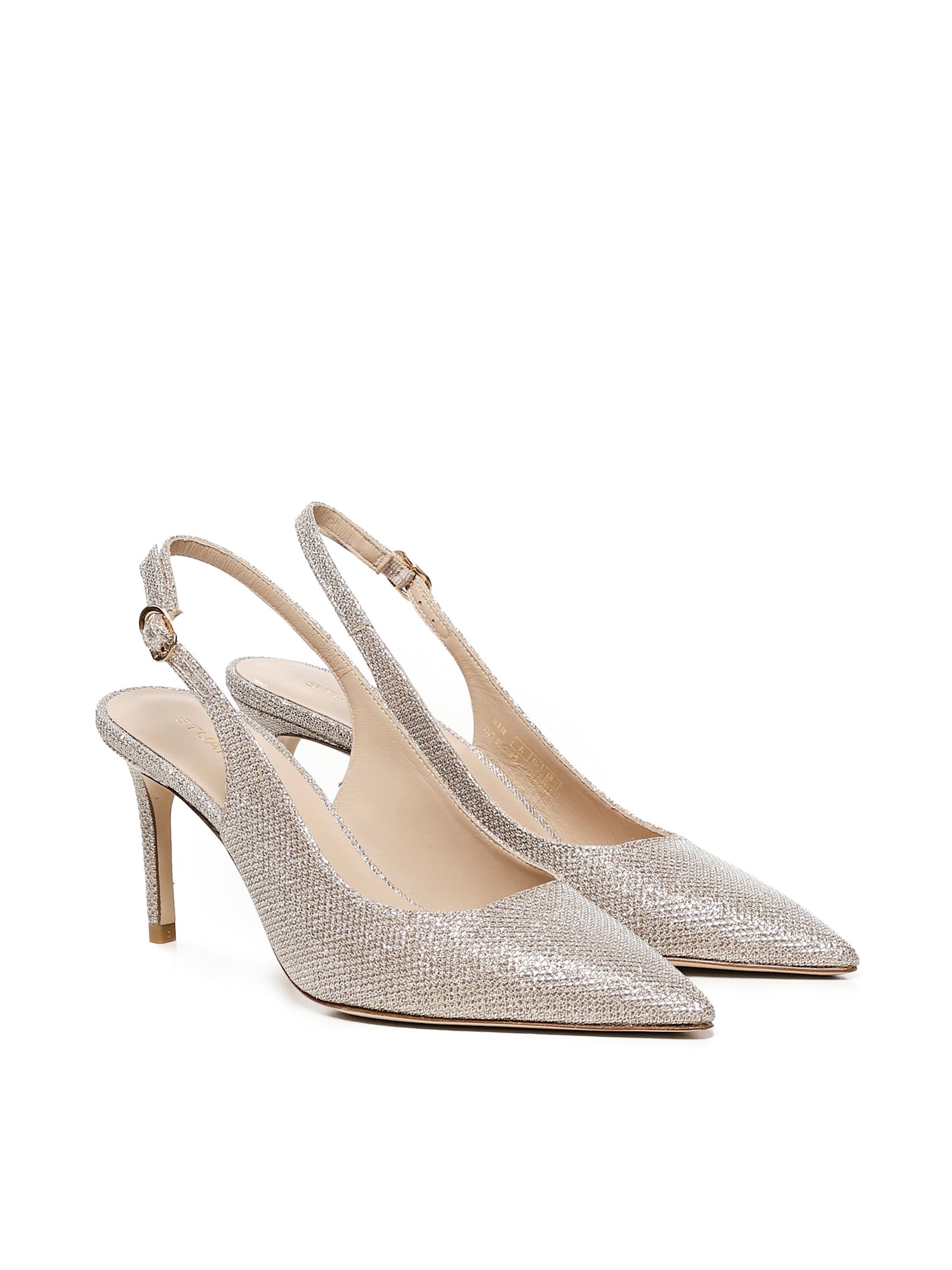 Stuart Weitzman Power Pumps Lsgbk In Silver
