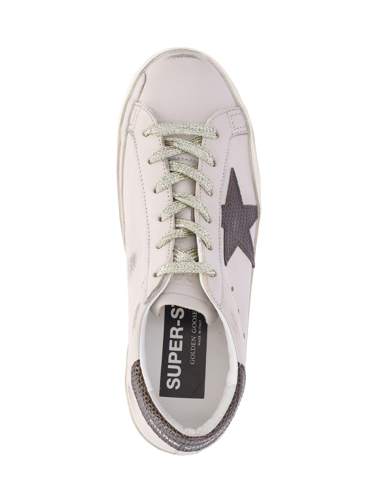 Shop Golden Goose Super-star Sneakers In Grey