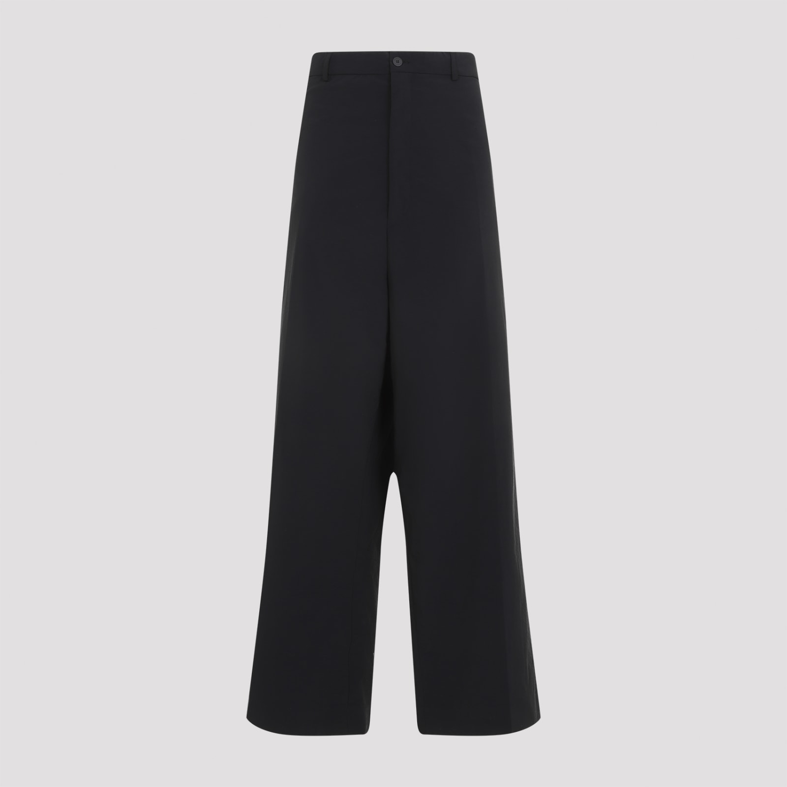 Shop Balenciaga Large Fit Pants In Black