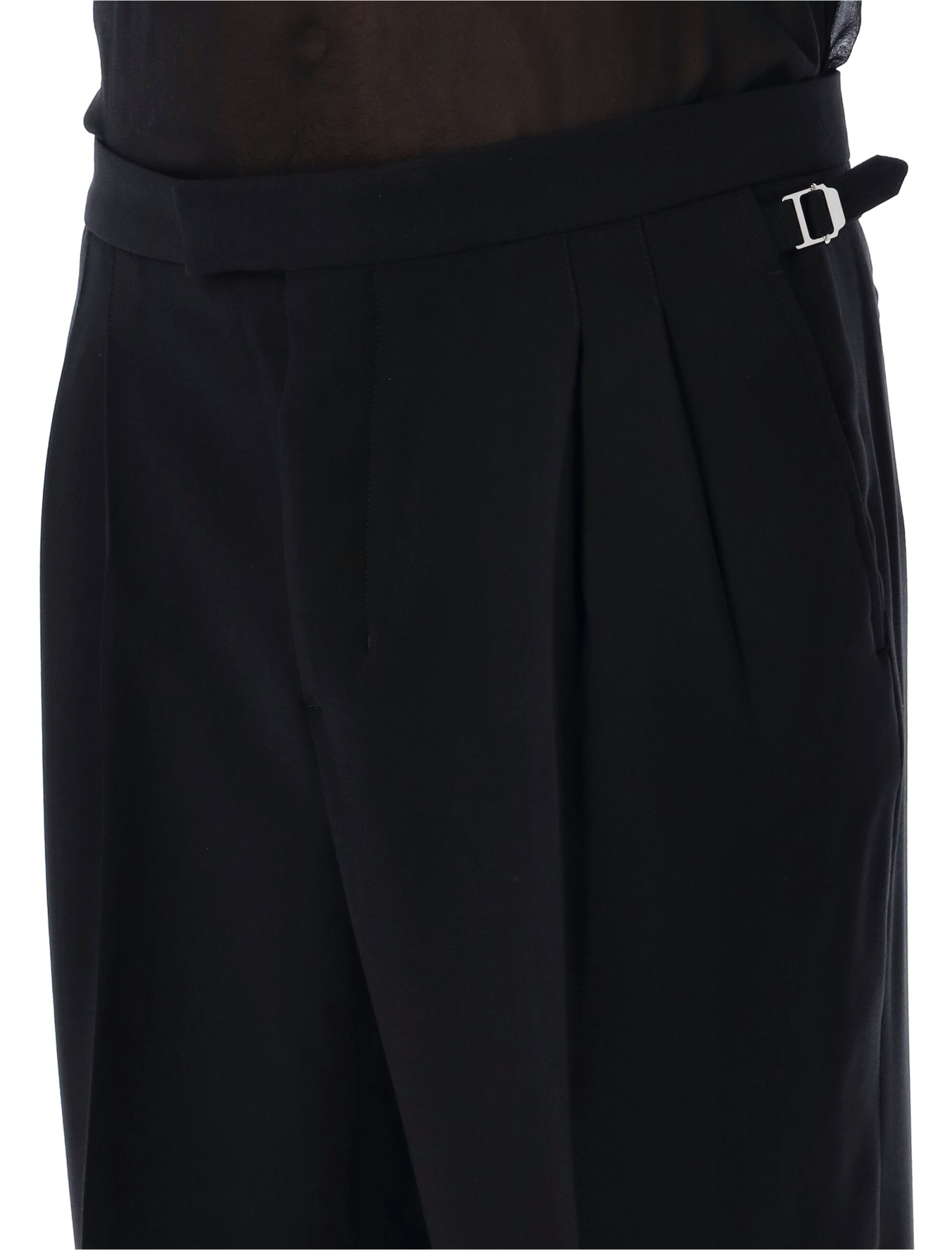 Shop Ami Alexandre Mattiussi Large Trousers In Black