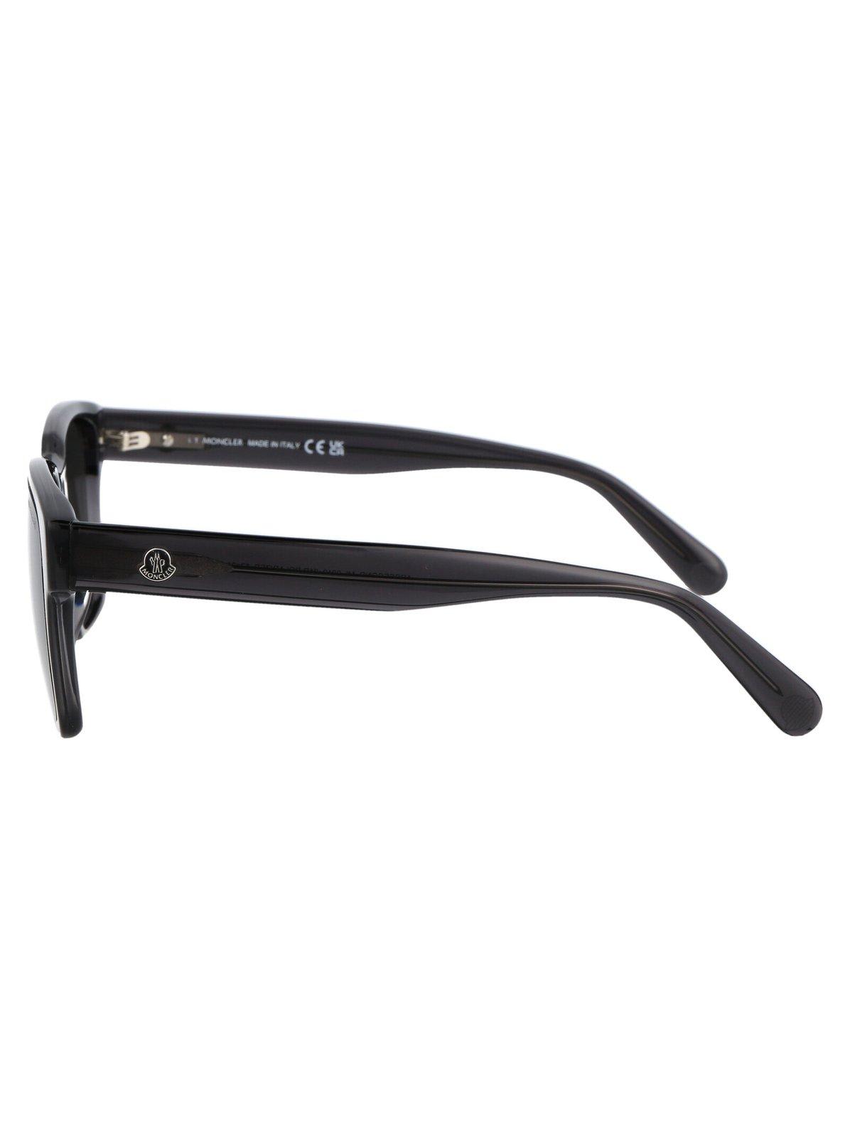 Shop Moncler Square Frame Sunglasses In 01d