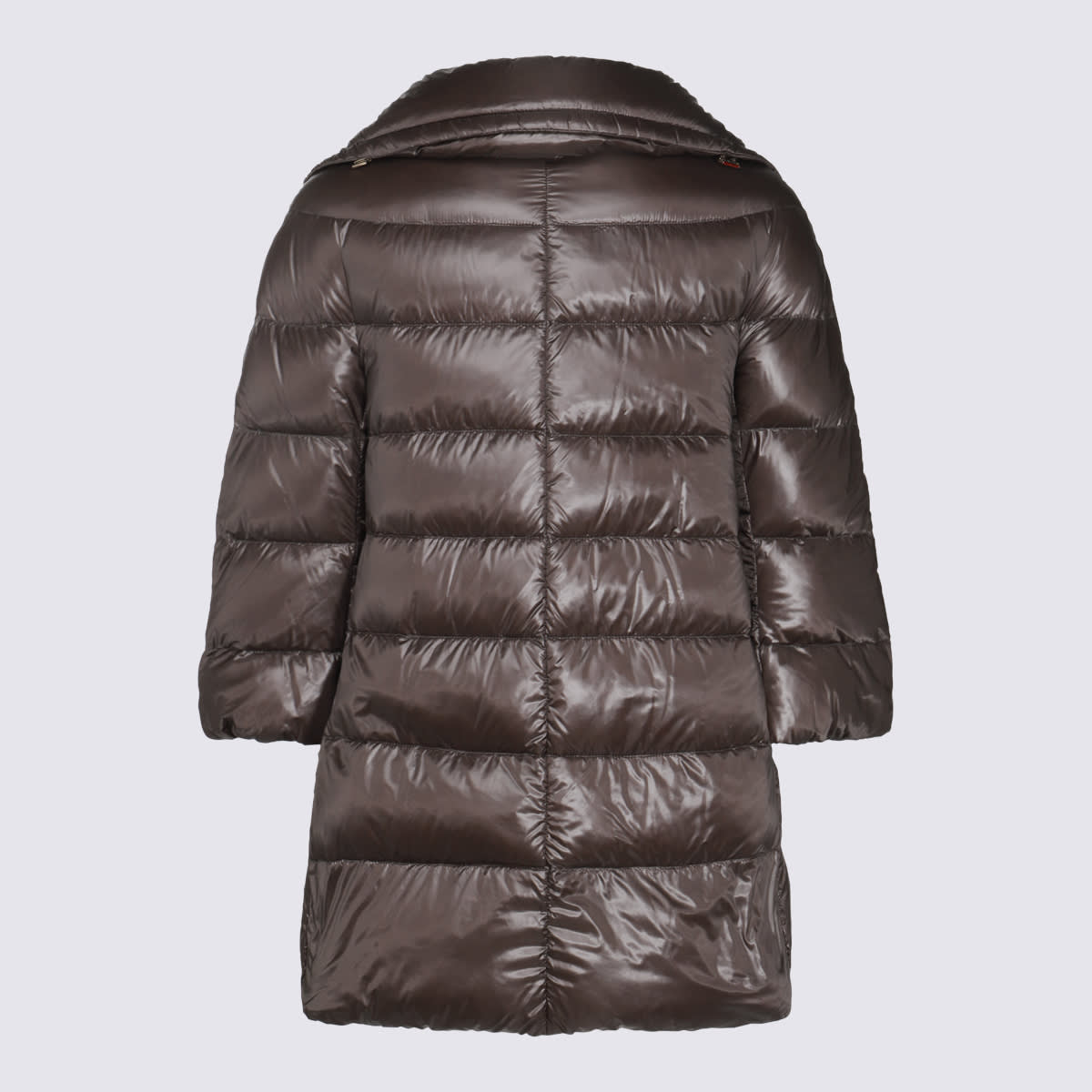 Herno Dark Grey Cleofe Down Jacket In Brown