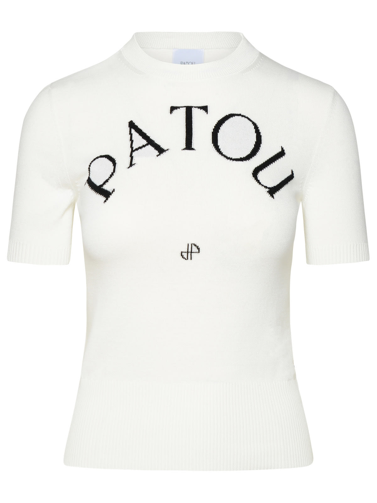 PATOU WHITE ORGANIC COTTON BLEND jumper