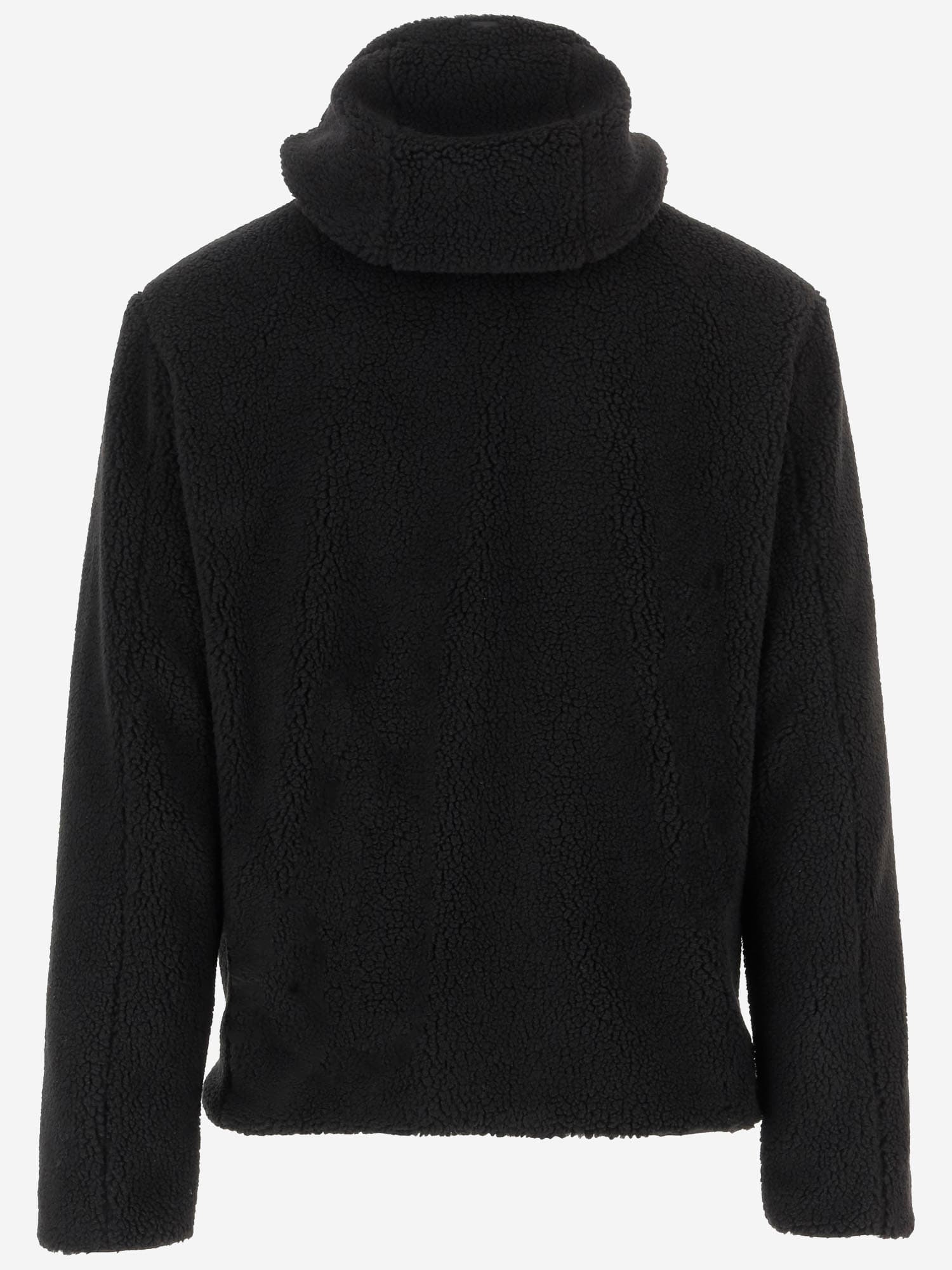 Herno Fleece Jacket With Hood In Black