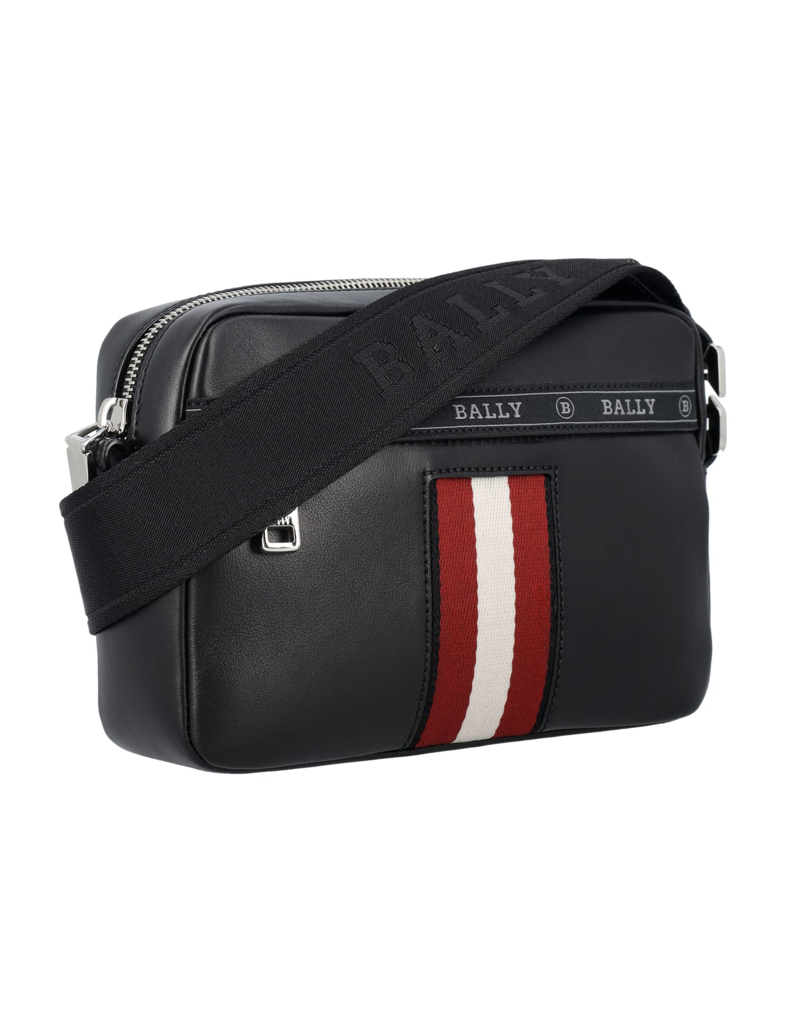 Shop Bally Hal Shoulder Bag In Black
