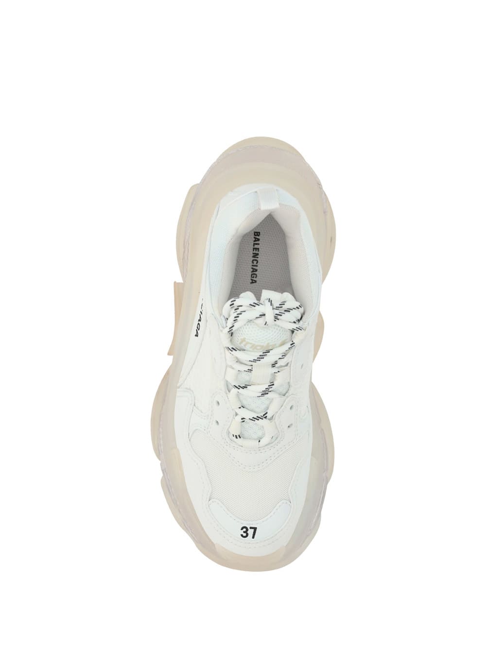 Balenciaga 60mm Triple S Clear Sole Sneakers In White