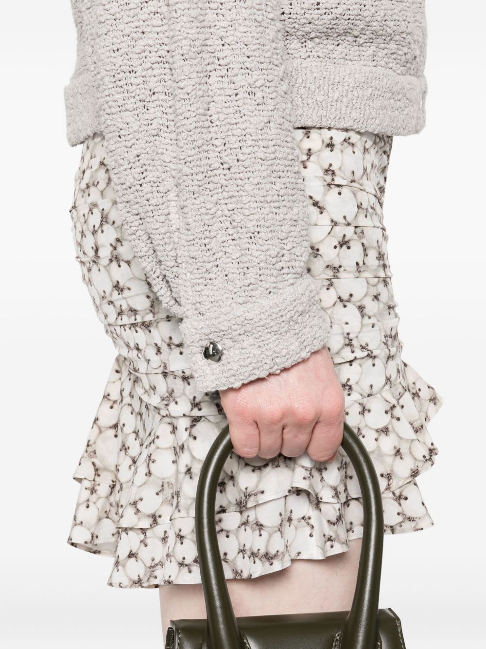 Iro Pabli Textured Weave Cotton Jacket With Patch Pockets In Gray