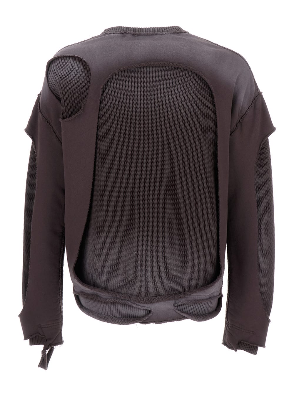 Shop Diesel Black K-osbert Ripped Sweatshirt In Cotton Man