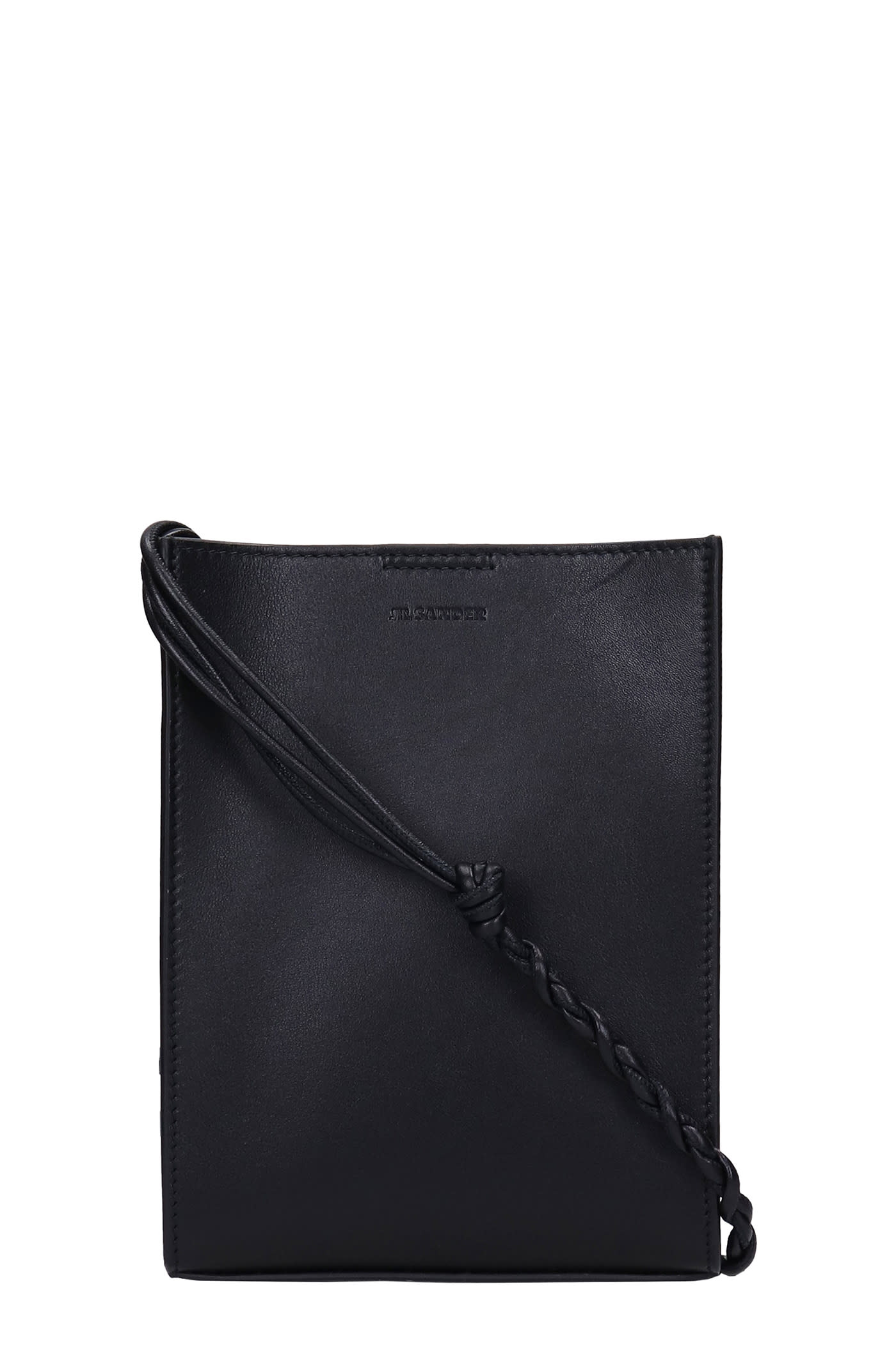 Jil Sander Tangle Sm Shoulder Bag In Black Leather