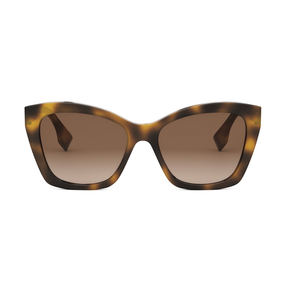 Shop Fendi Fe40151i 53f Havana Sunglasses In Marrone