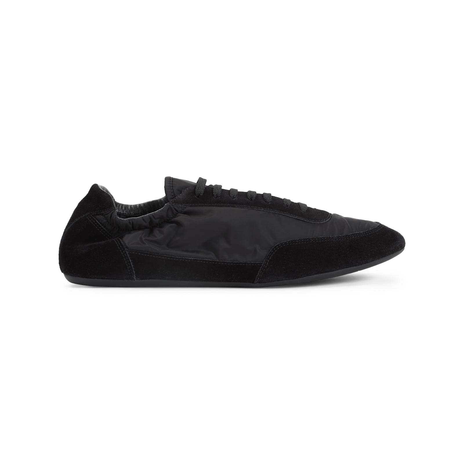 Prada Collapse Re-nylon And Suede Sneaker Men In Black