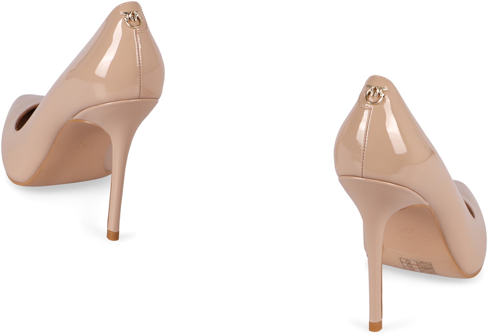 Pinko Escarpins Brillants À Talons In Nude