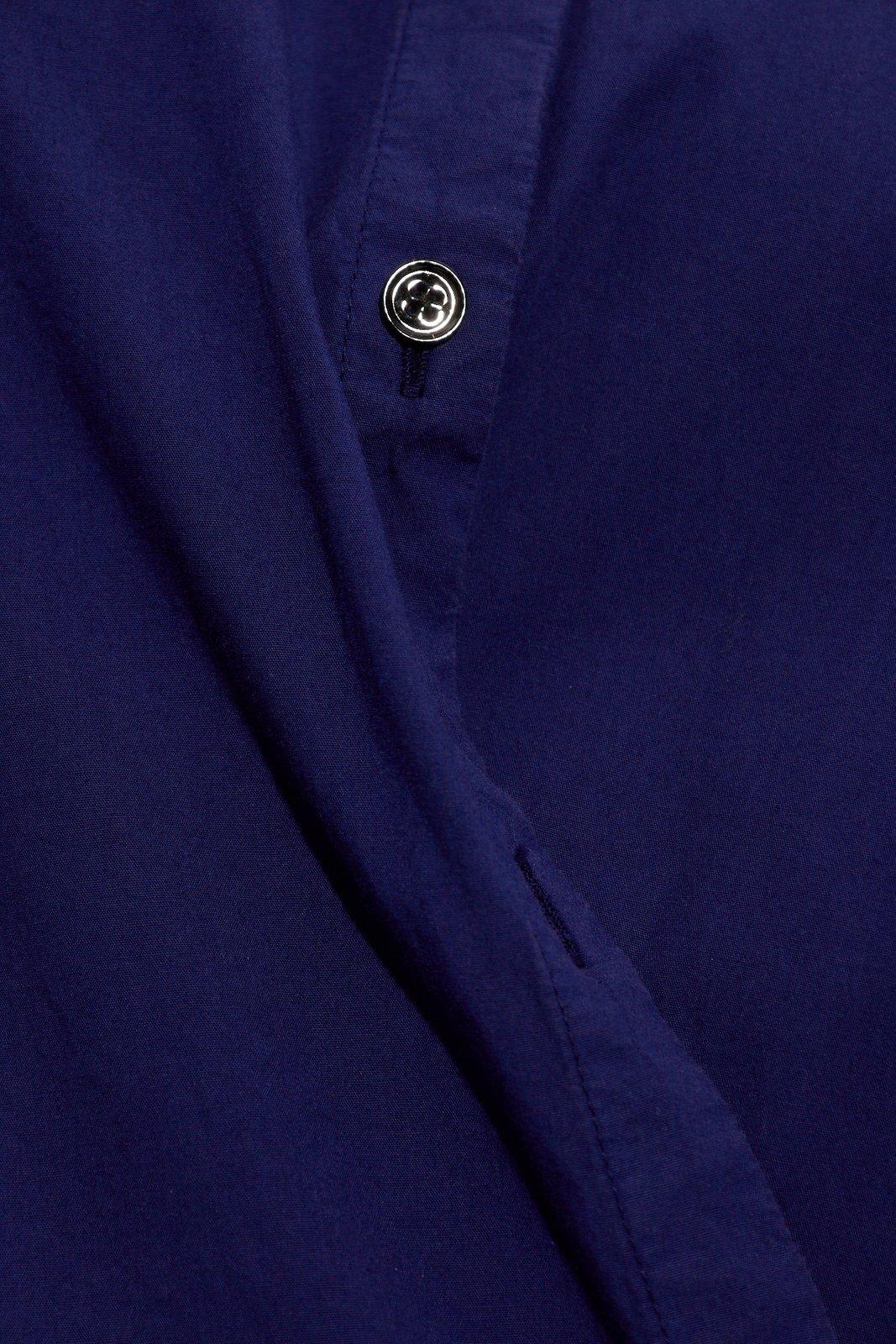Shop Lemaire Asymmetric Twisted Midi Shirt Dress In Blue Violet