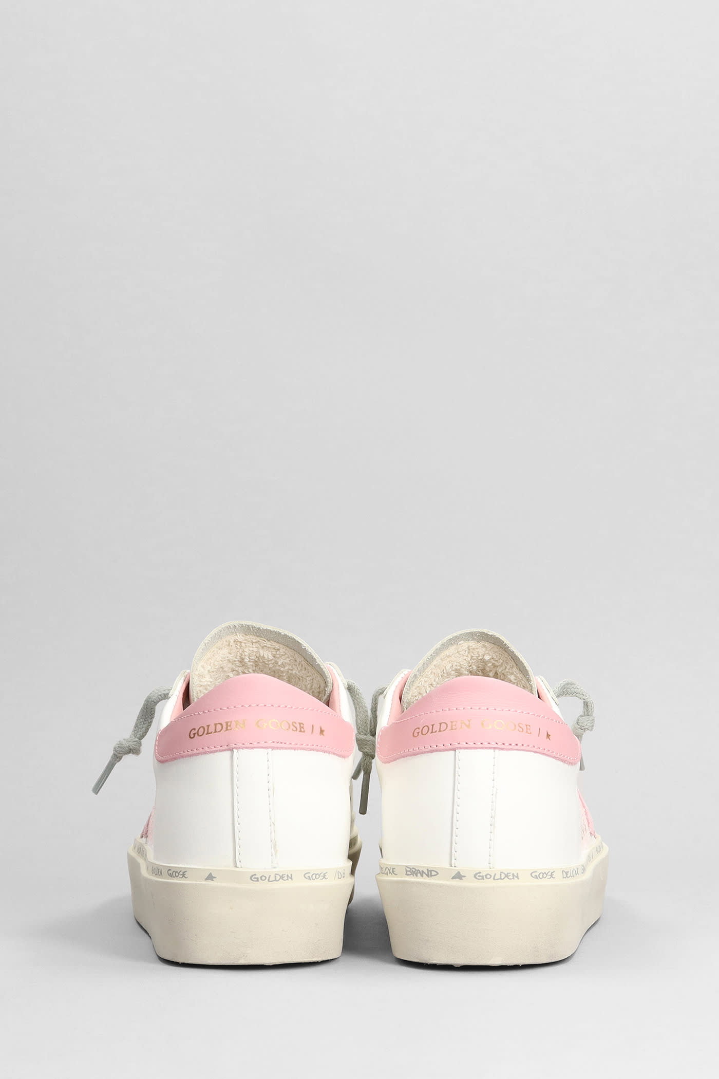 Shop Golden Goose Hi Star Sneakers In White Leather