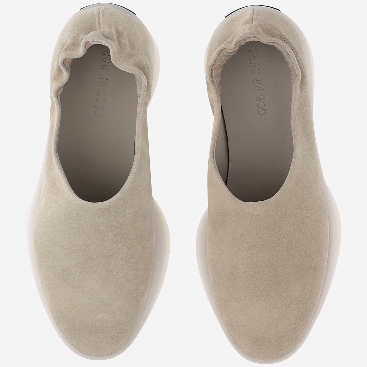 Fear Of God Suede Mules With Round Toe And Aesthetic In Beige
