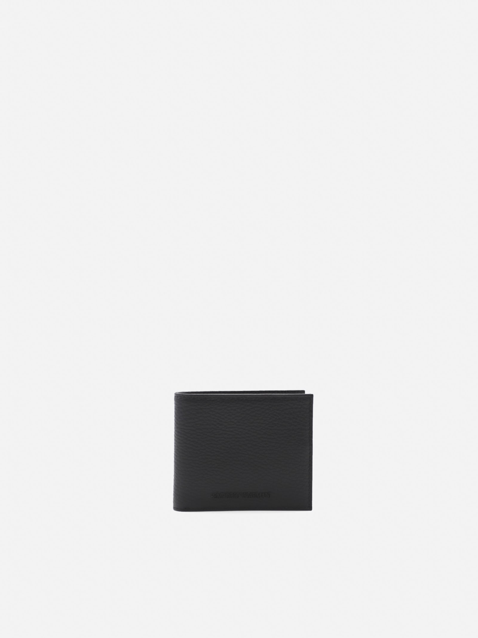 Emporio Armani Leather Wallet With Tone-on-tone Logo Application