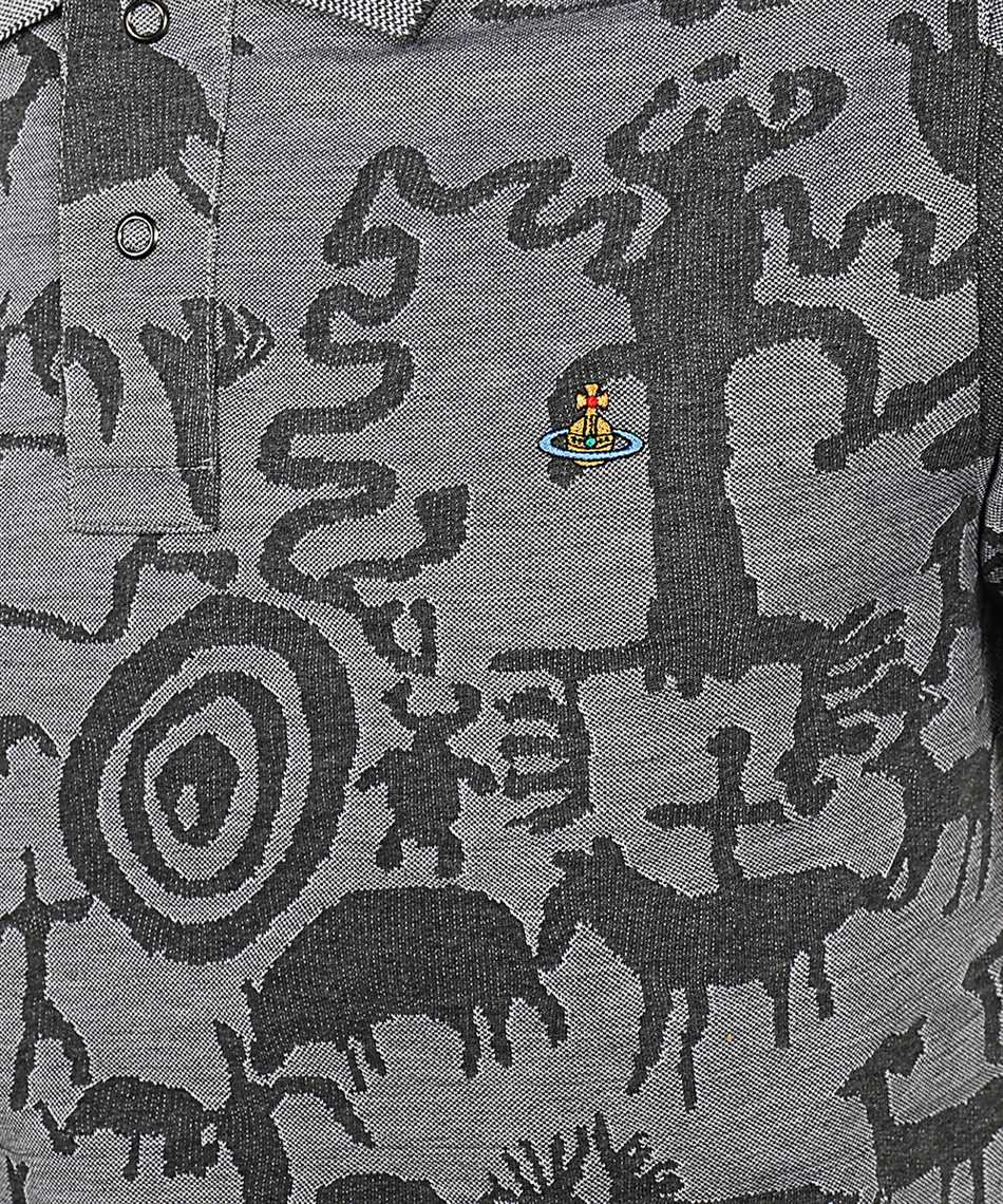 Vivienne Westwood Graphic-print Polo Shirt In Gray