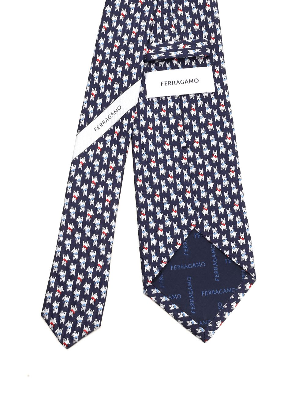 Shop Ferragamo Silk Tie In Blue