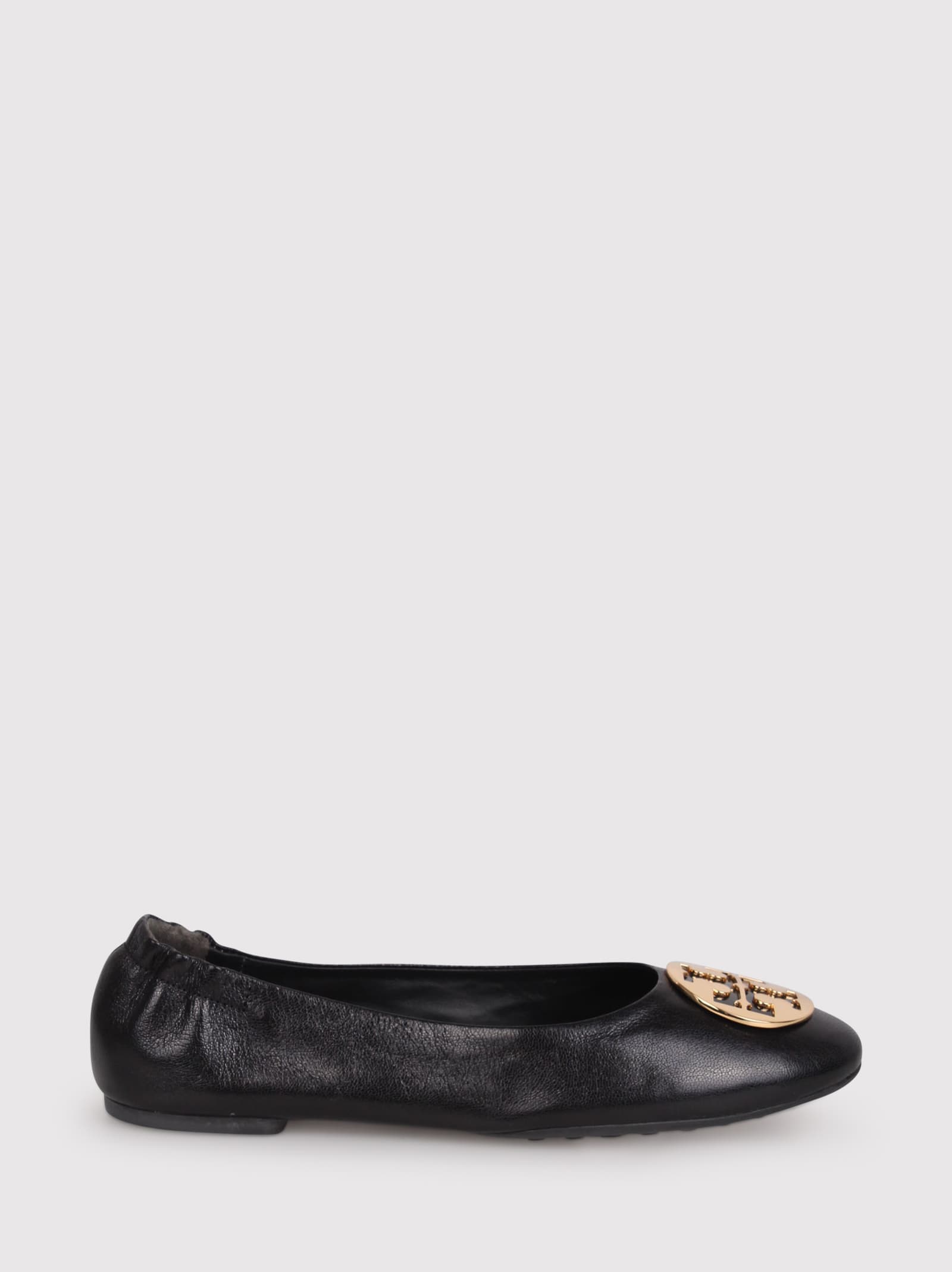 Shop Tory Burch Claire Logo-plaque Ballerina Flats