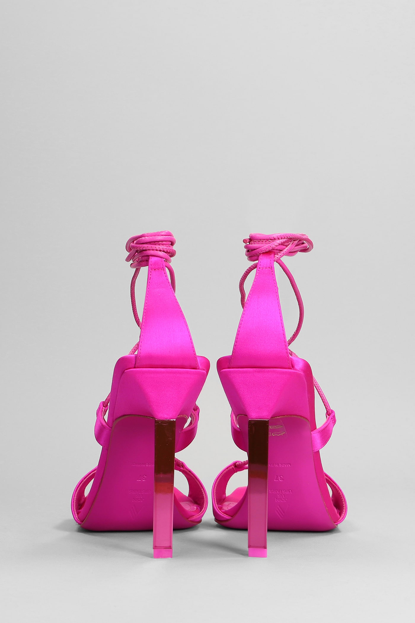 Attico Adele Lace-up Pumps In Fuchsia