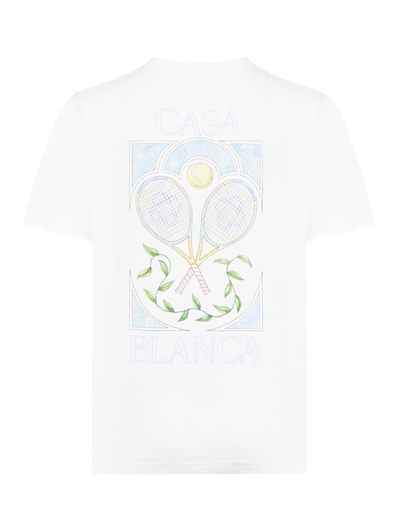 Shop Casablanca Tennis Pastelle Printed T-shirt