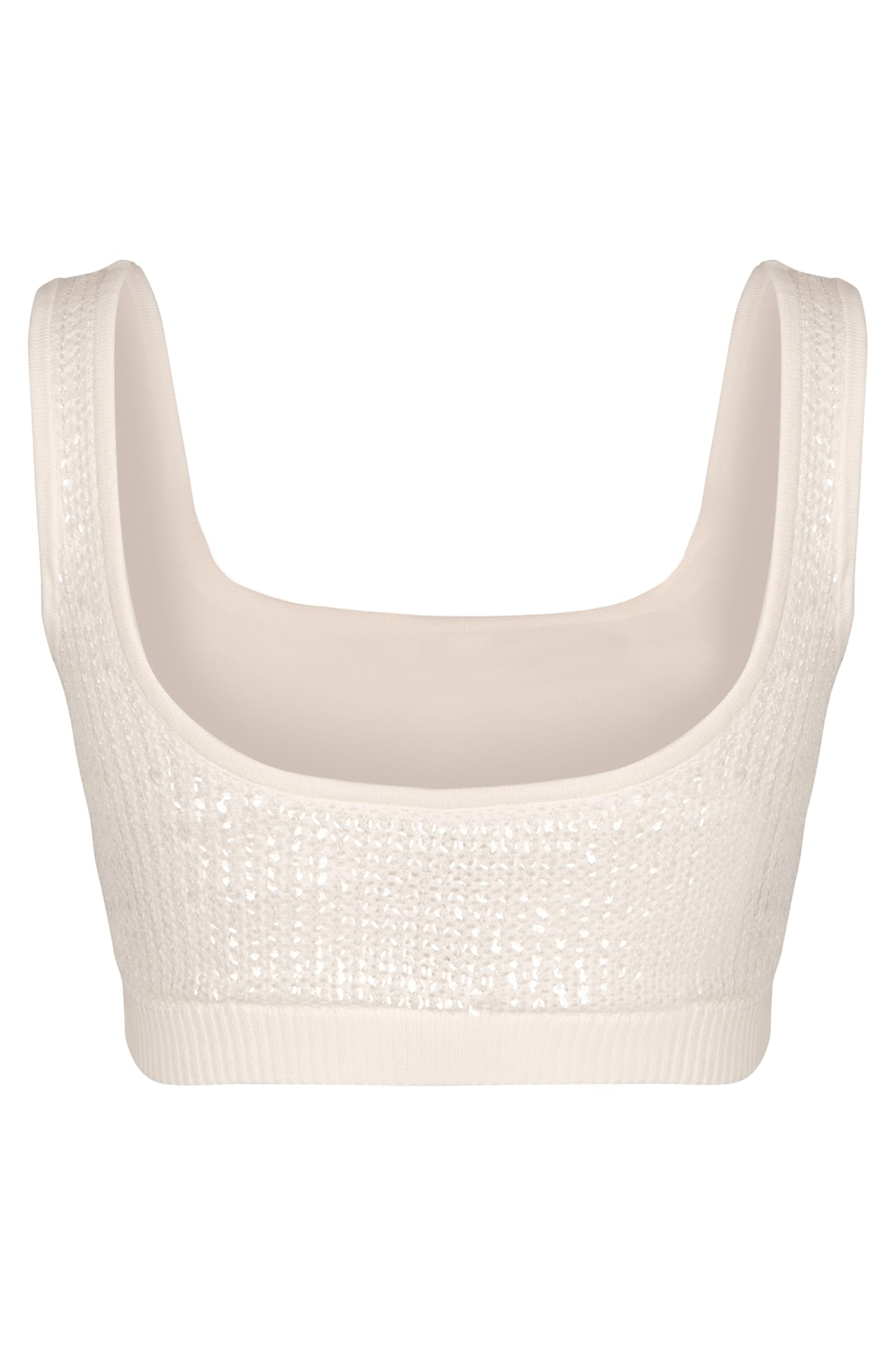 Shop P.a.r.o.s.h Cotton Crop Top In Panna