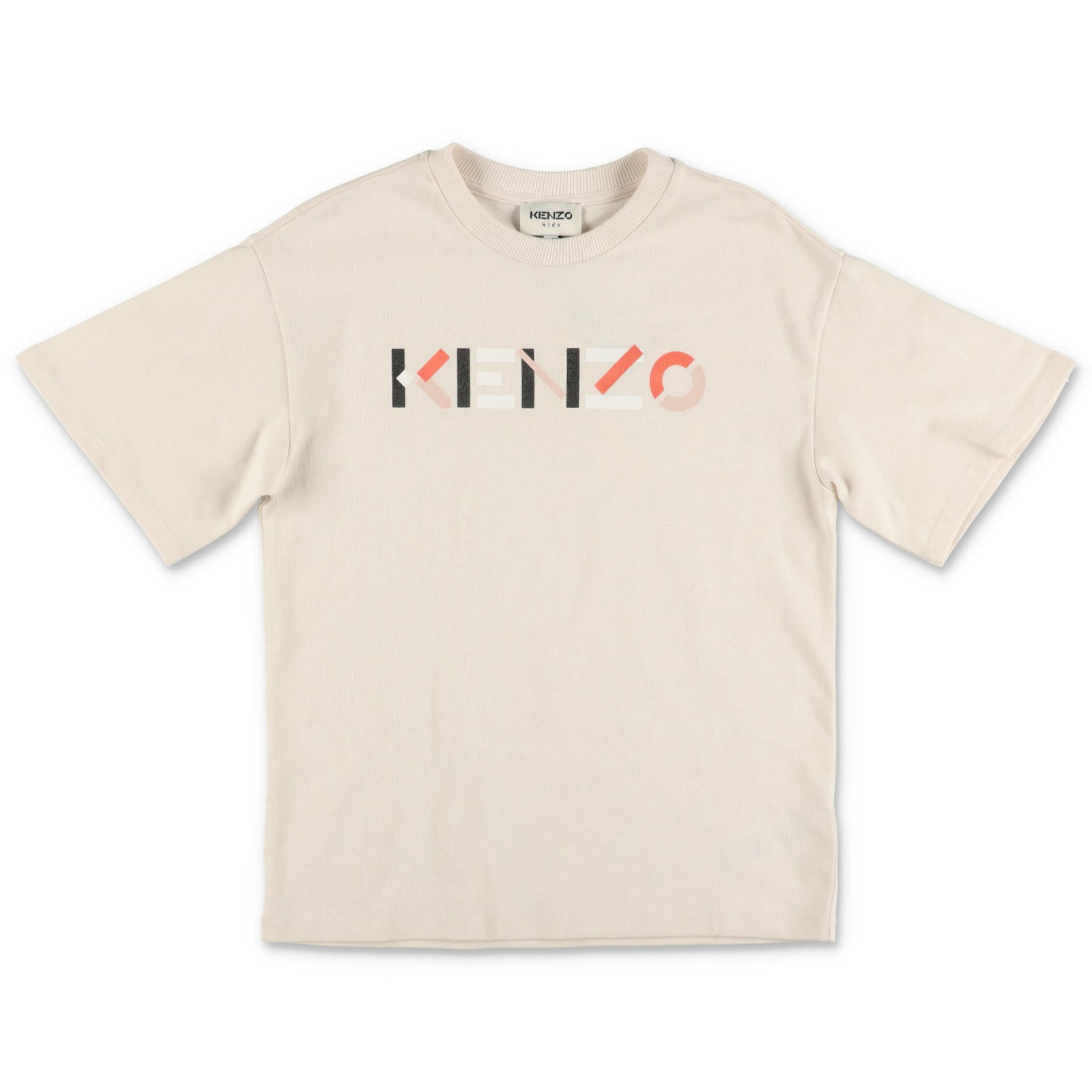 Kenzo Kids Kenzo T-shirt Beige In Jersey Di Cotone