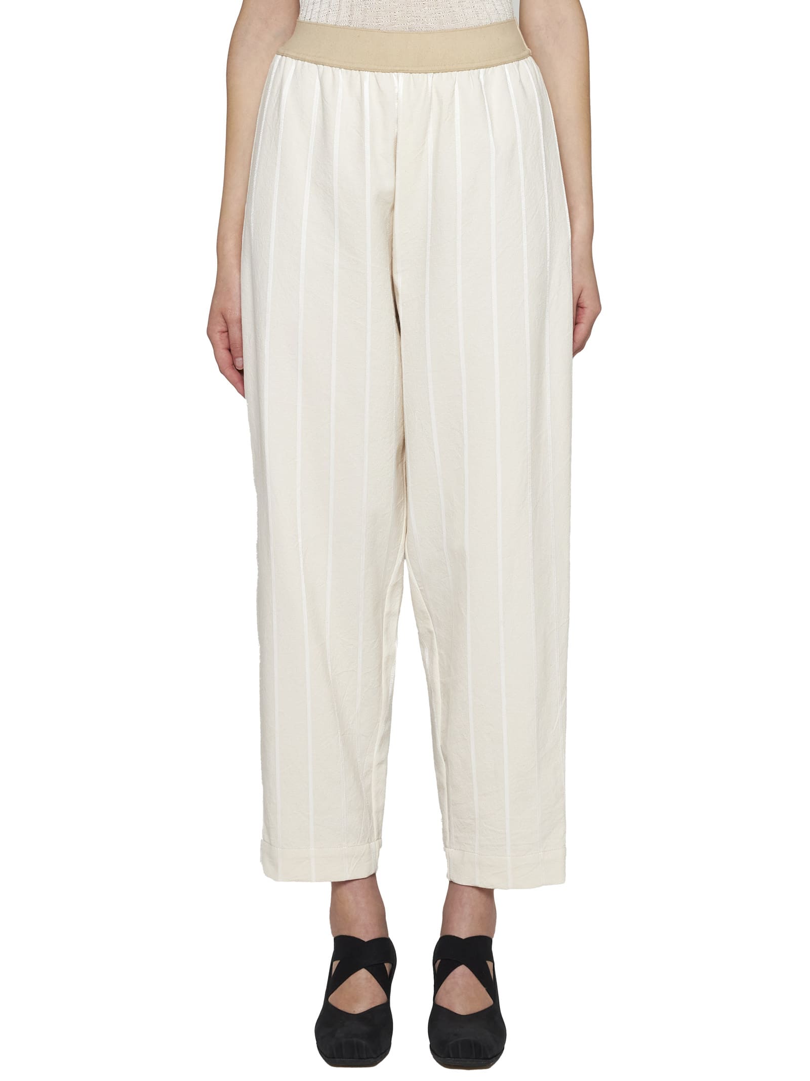 Shop Uma Wang Pants In Beige