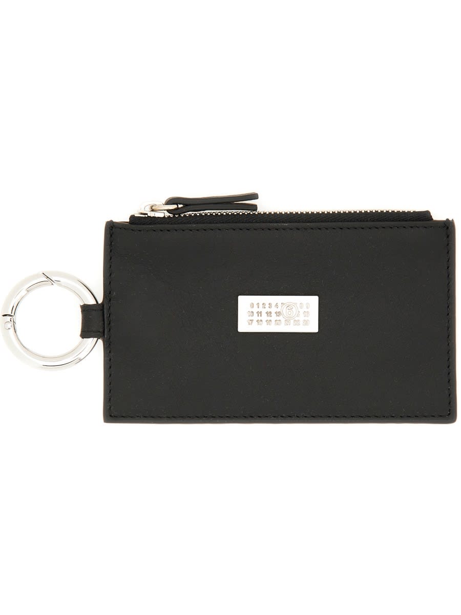 Mm6 Maison Margiela Zippered Card Holder In Black