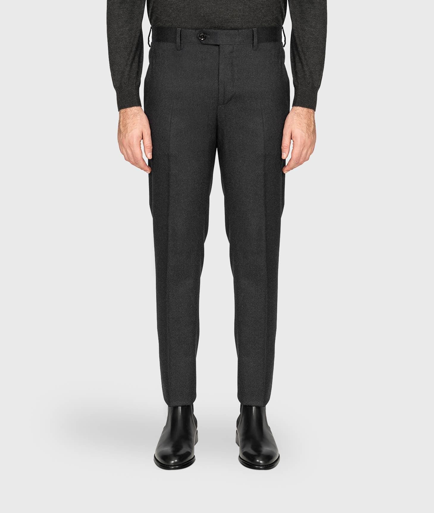 Shop Larusmiani Velvet Trousers Howard Pants In Gray