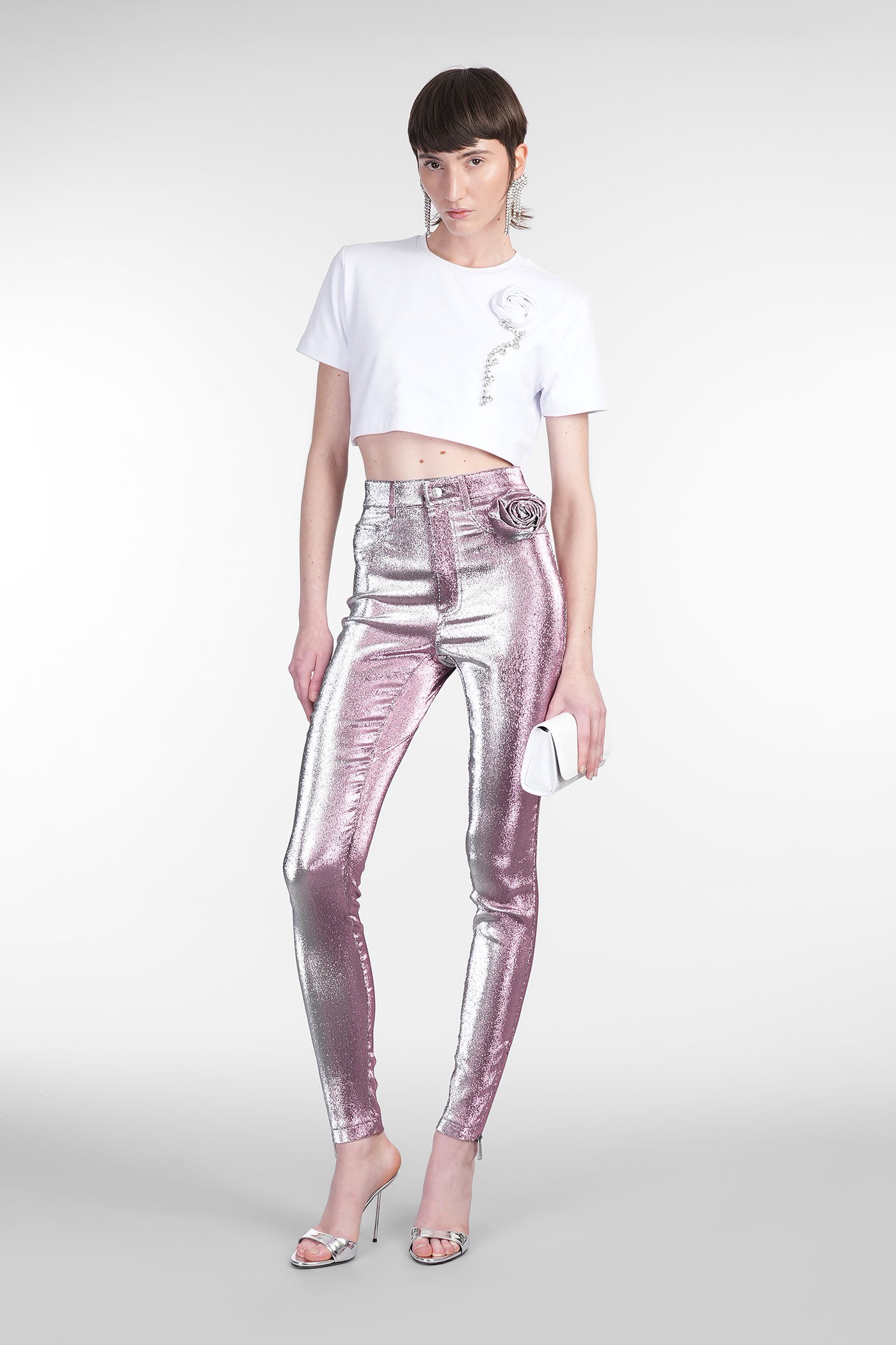 AREA LEGGINGS IN ROSE-PINK POLYESTER