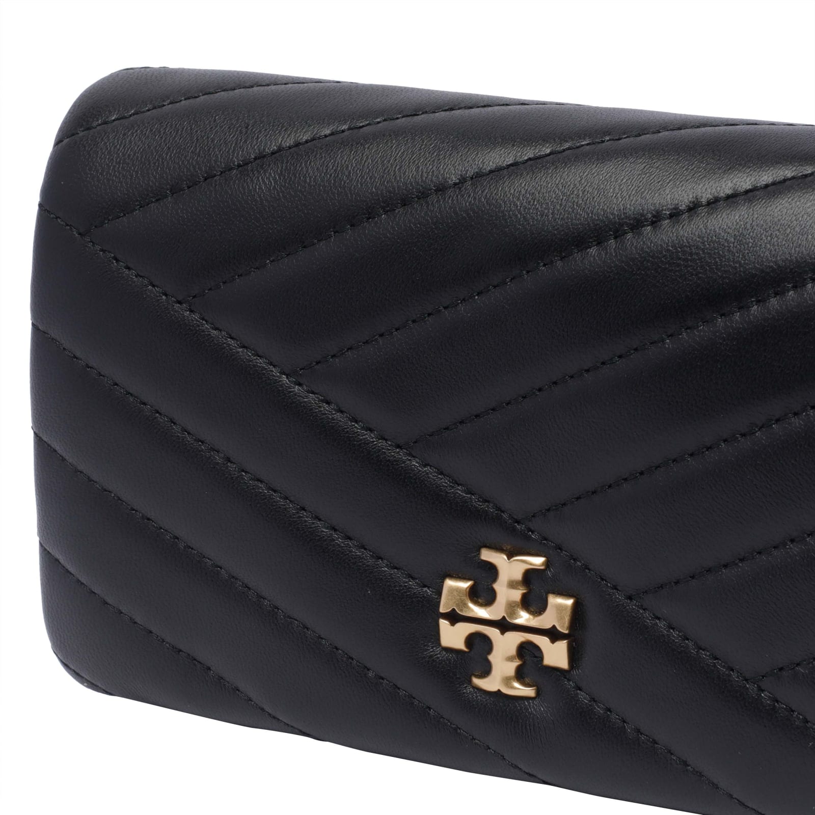 Shop Tory Burch Kira Chain Wallet In Black