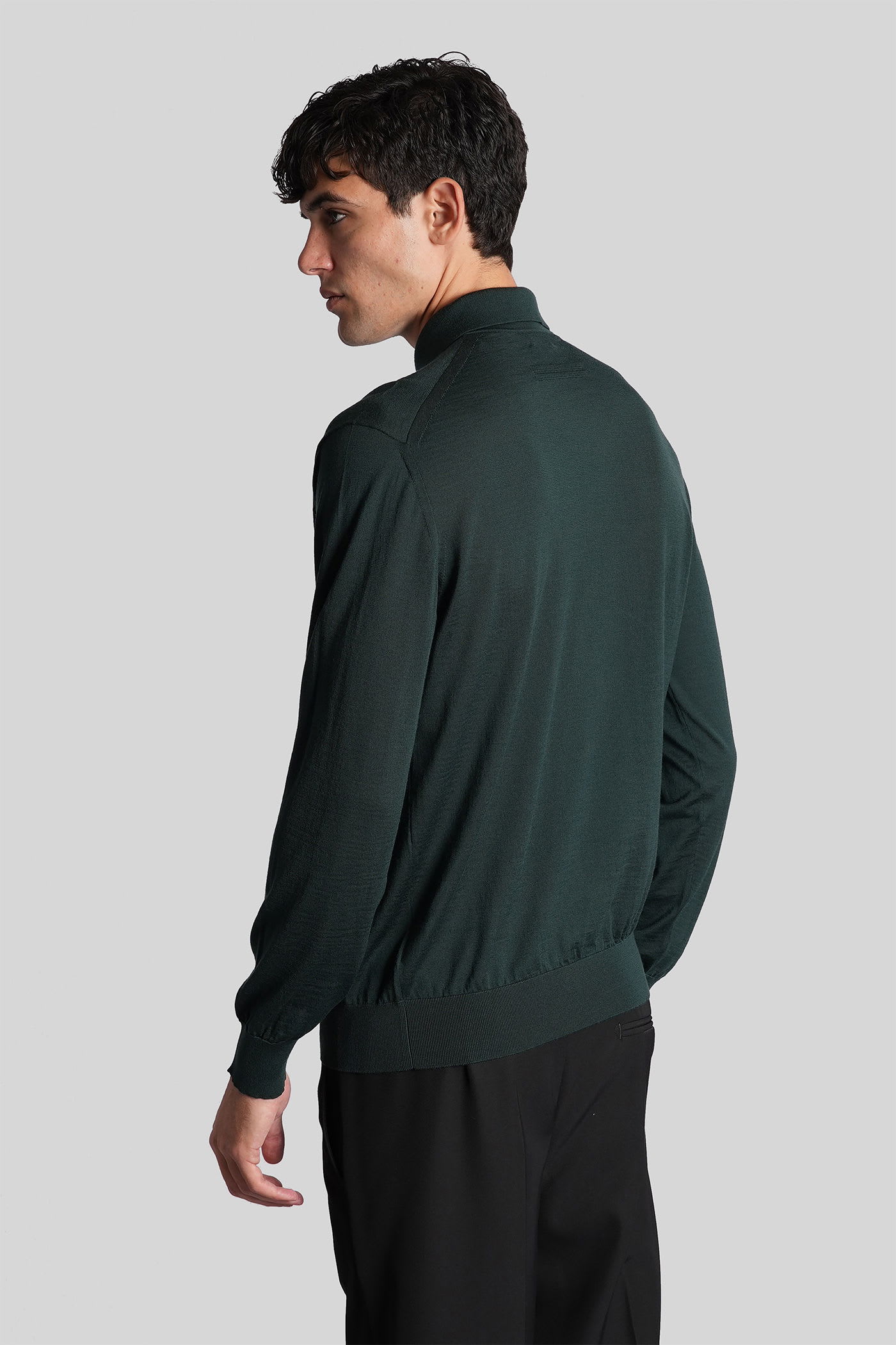 Zegna Polo In Green Wool In Green
