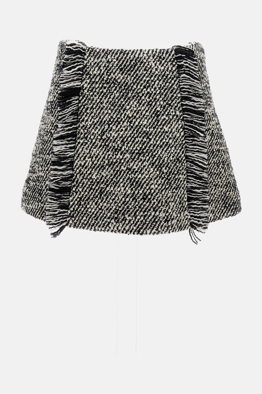 Durazzi Milano Quilted Wool Mini Skirt In Gray