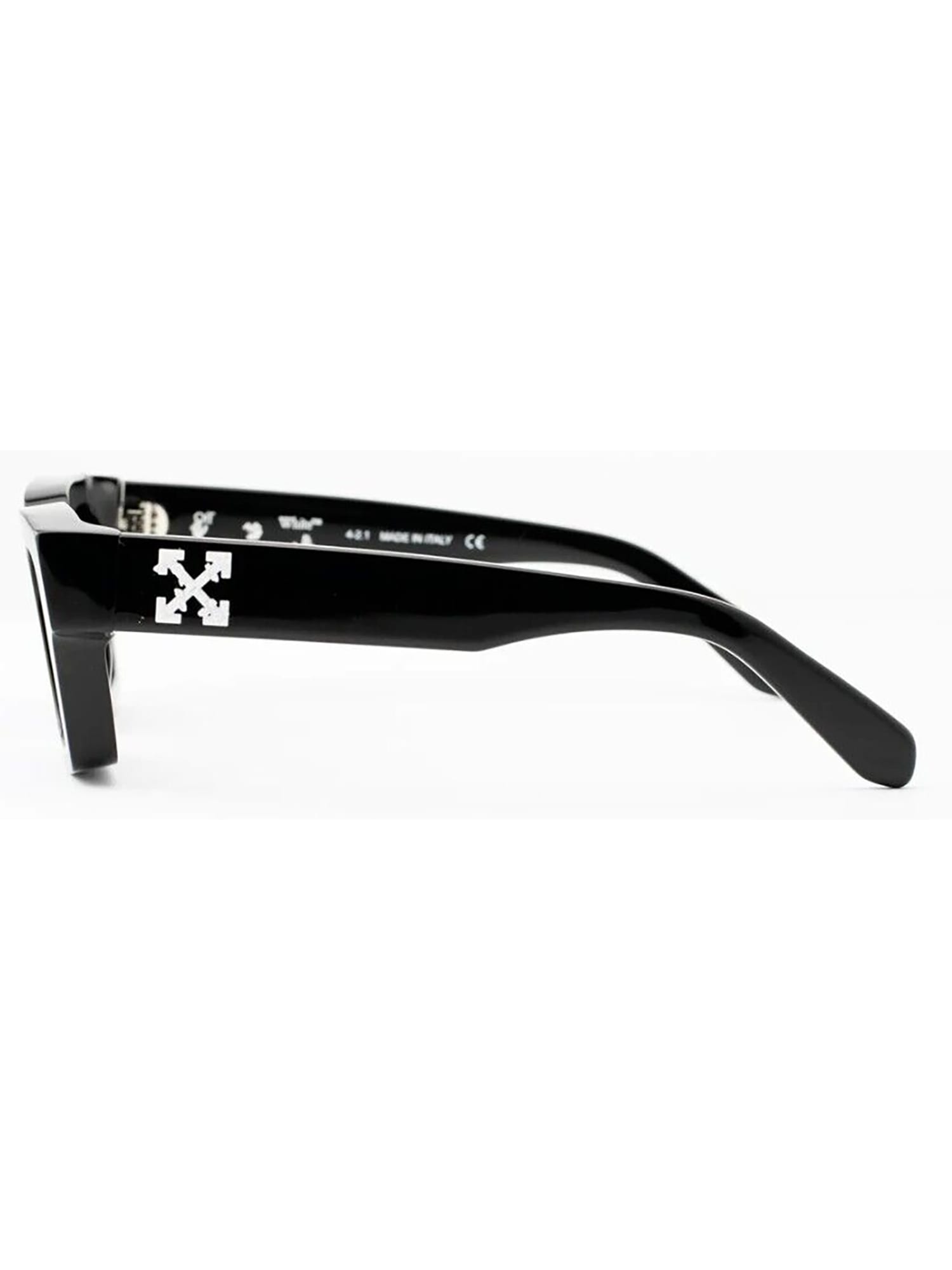 Shop Off-white Oeri008 Virgil L Sunglasses In Black Blue