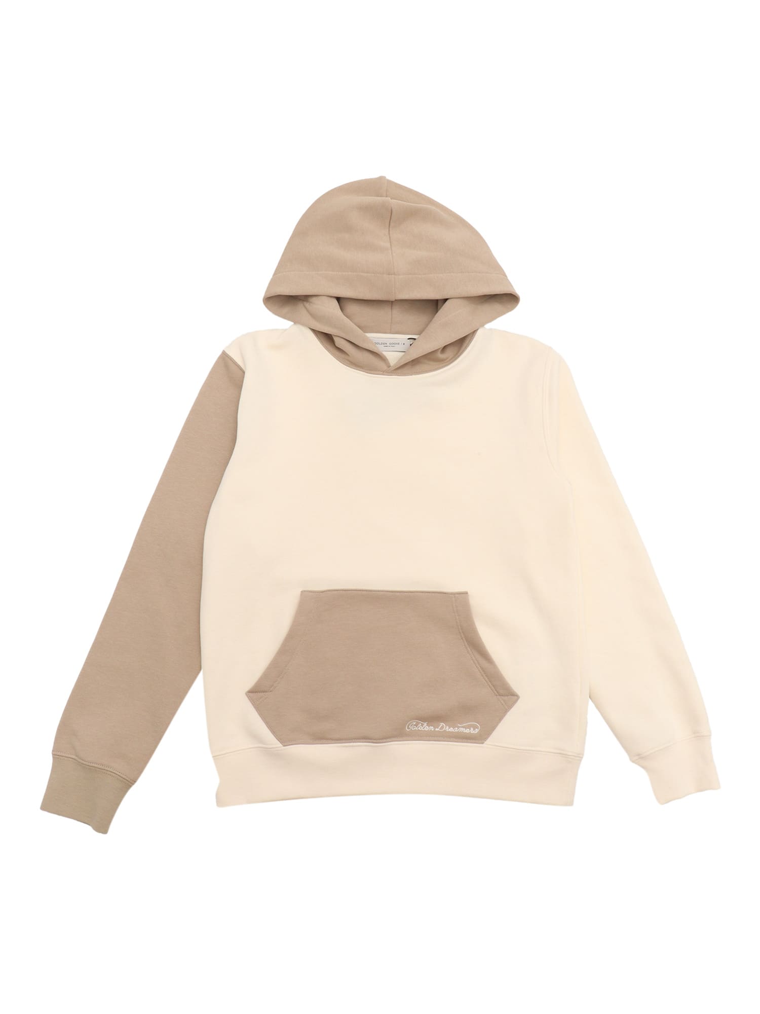 Golden Goose Journey Unisex Hoodie Sweatshirt Block Color W Embroidery In Grey