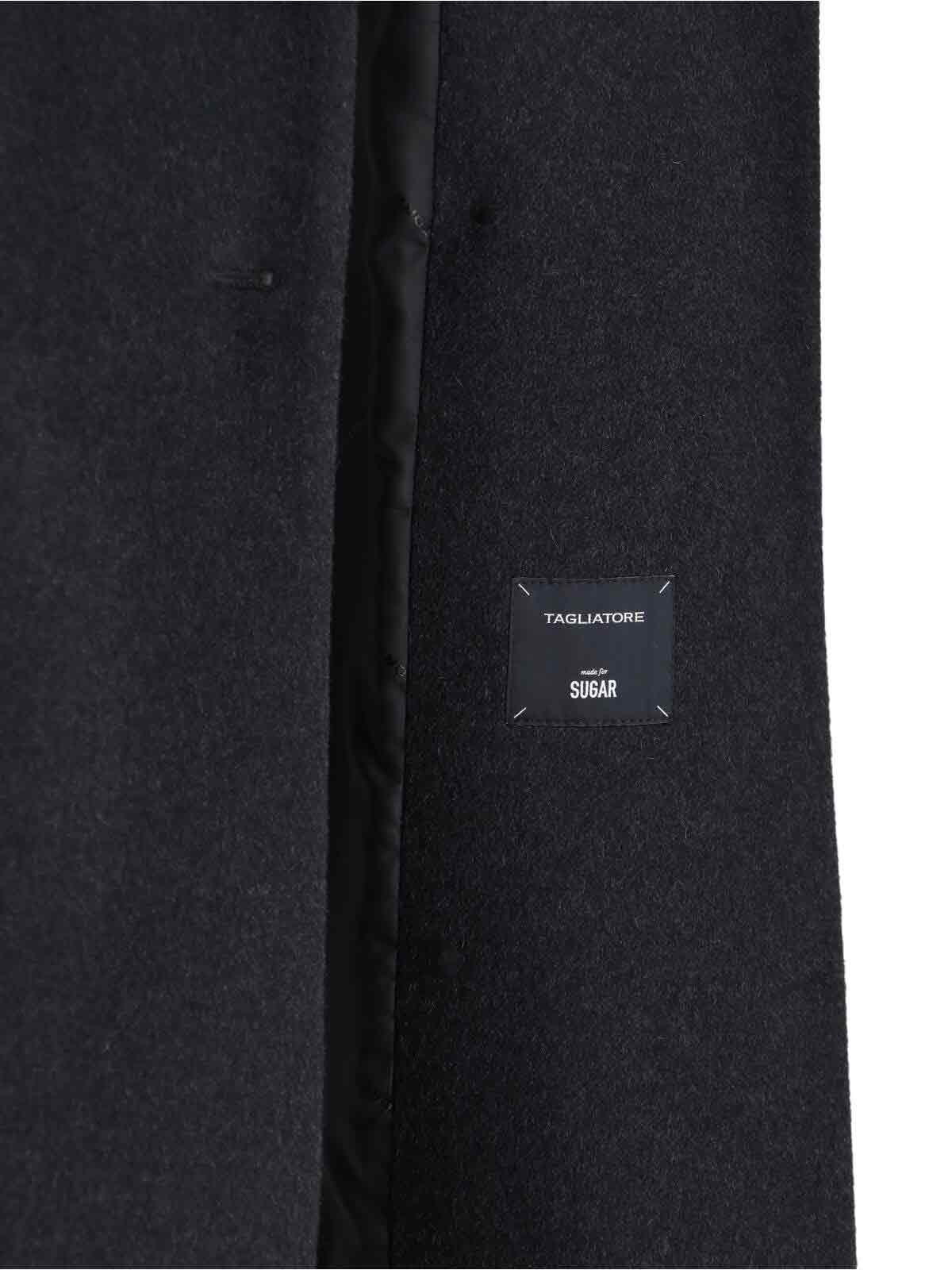 Tagliatore Structured Double-breasted Jacket With Flap Pockets In Black