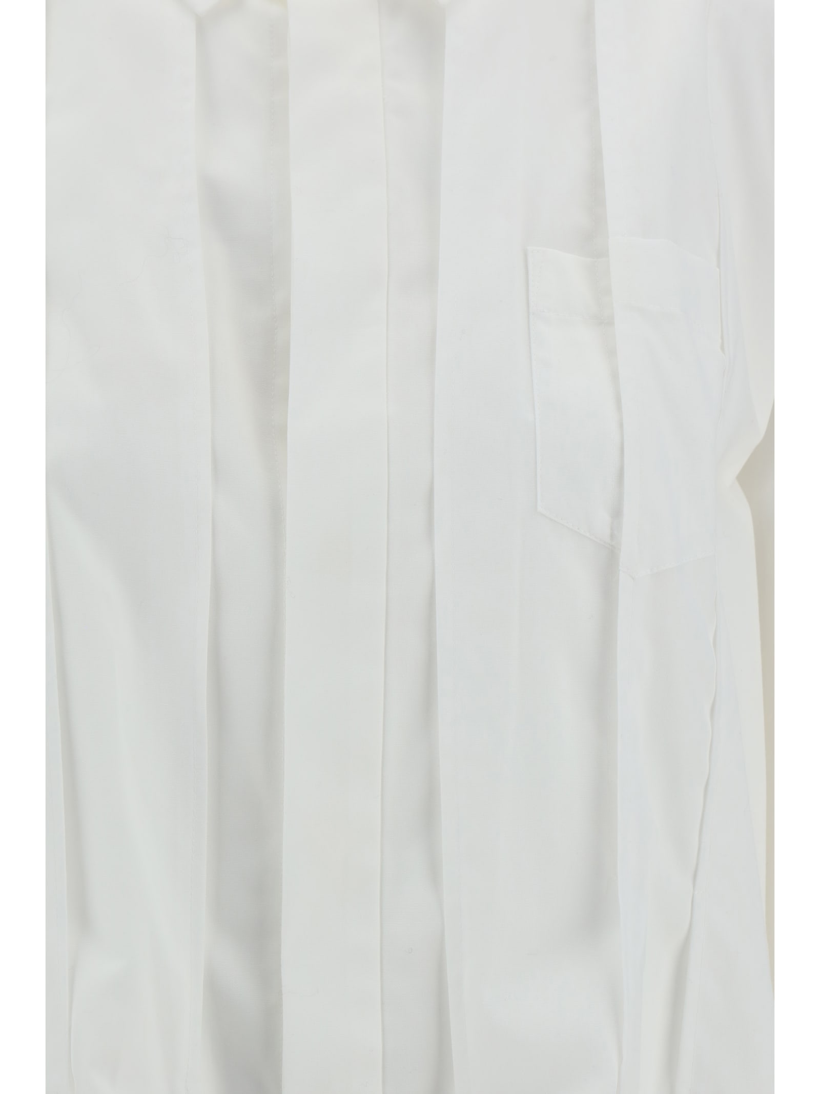 Shop Sacai Poplin Shirt In Off White