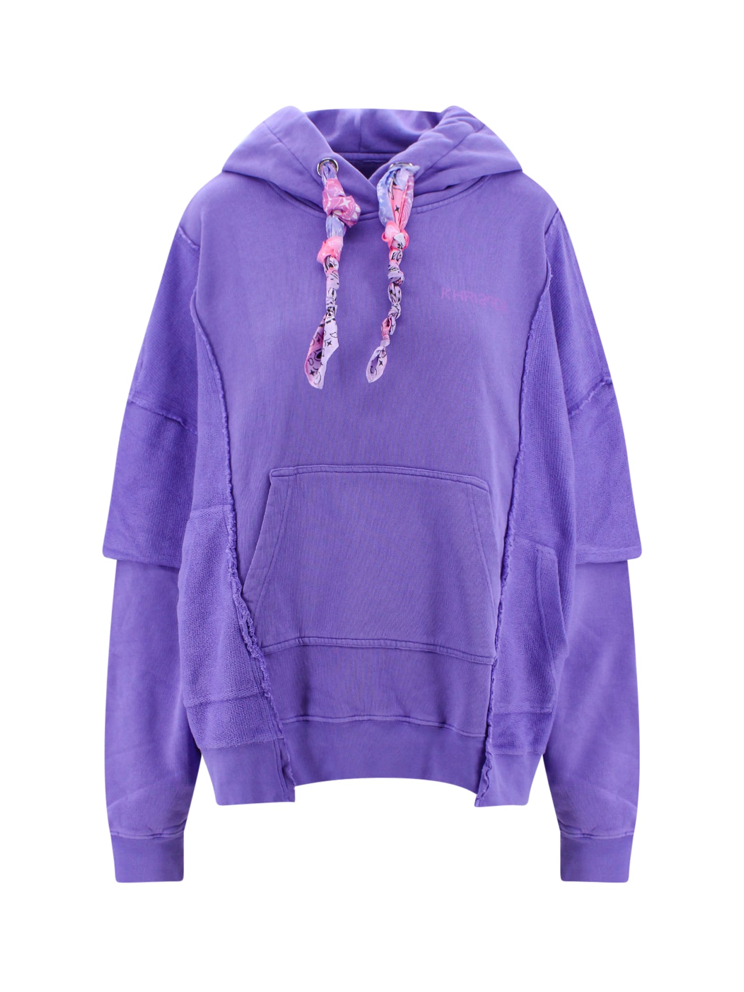 Khrisjoy Double Pockets Hoodie In Purple