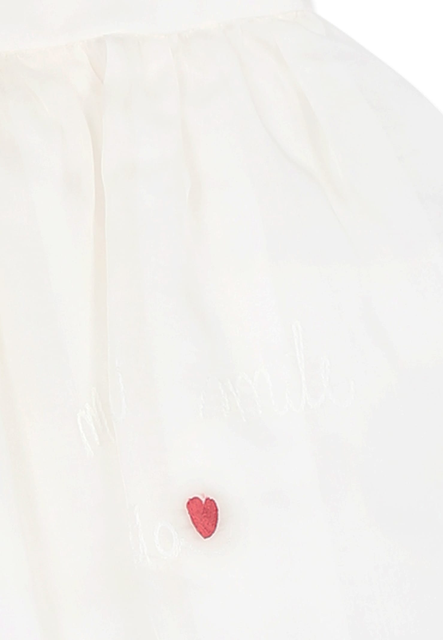 Simonetta White Dress For Baby Girl With Embrodery In White