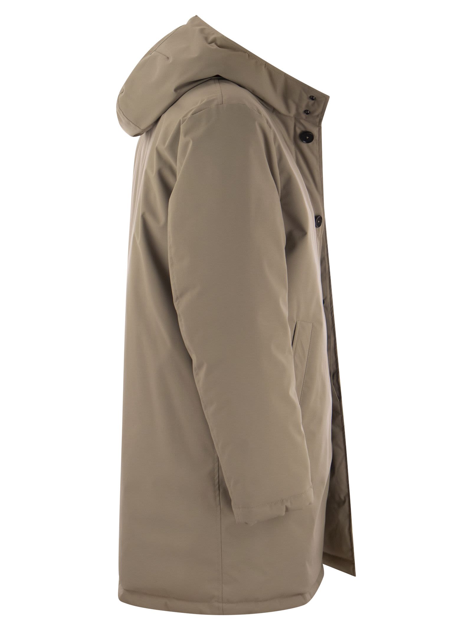 Shop Fay Morning Down - Padded Coat In Beige