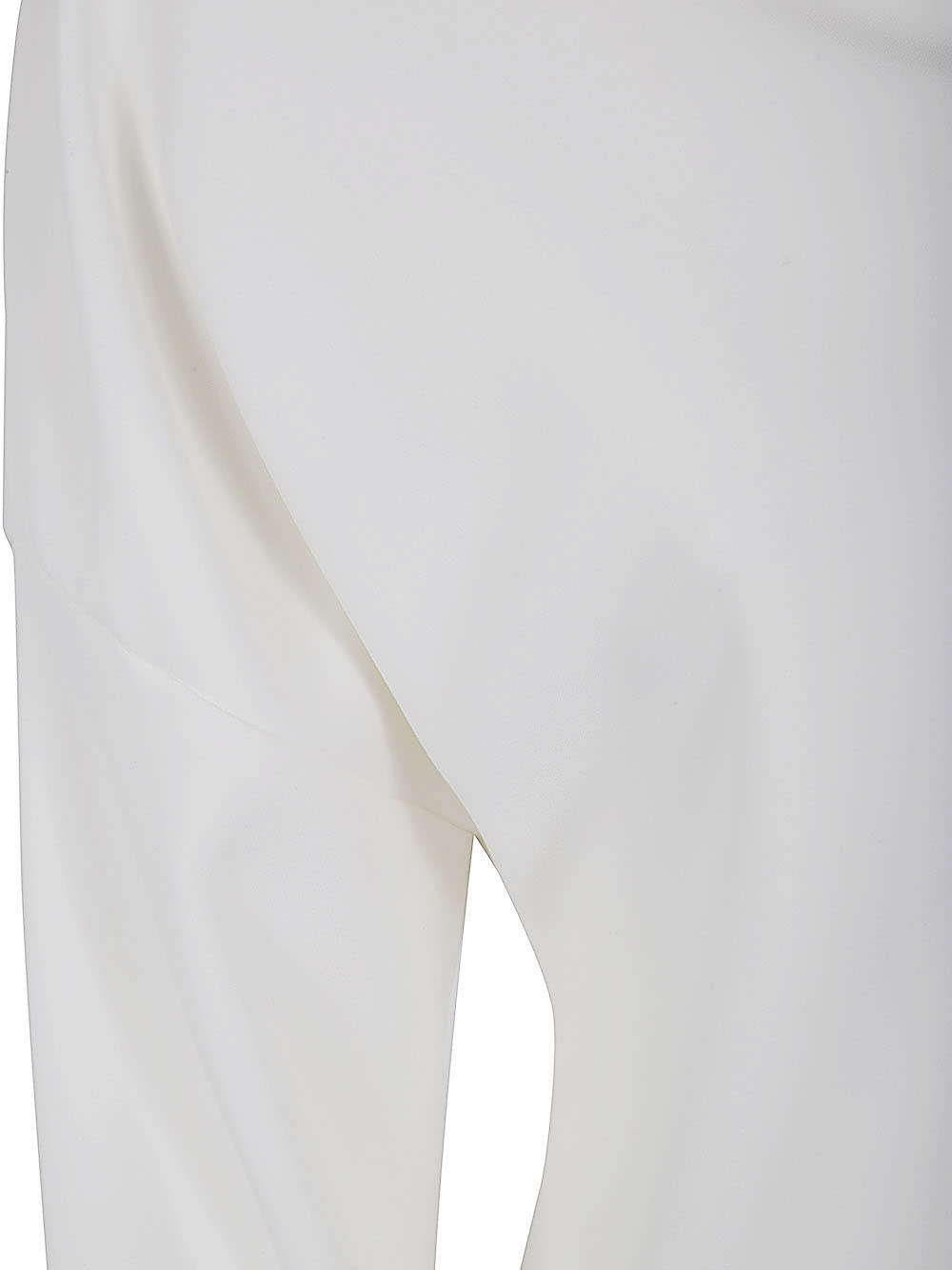 Shop P.a.r.o.s.h Long Sleeve Blouse With Dropping Neckline In Cream