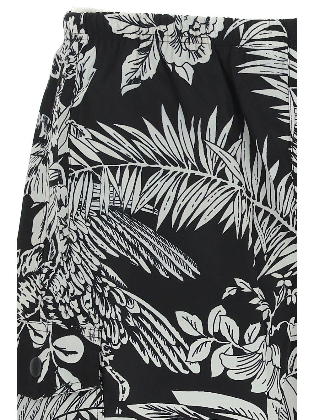 Shop Palm Angels Jungle-print Knee-length Swim Shorts